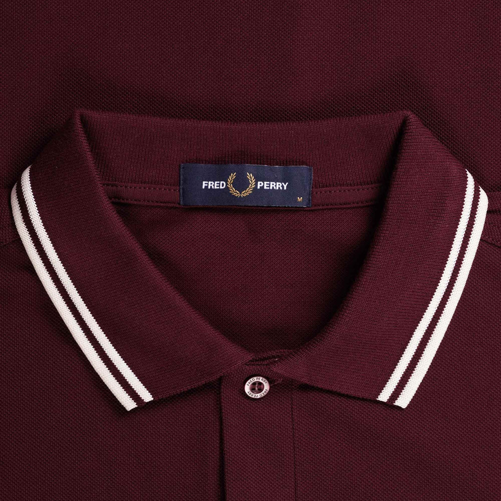 Fred Perry M3600 Twin Tipped Polo Shirt - Oxblood