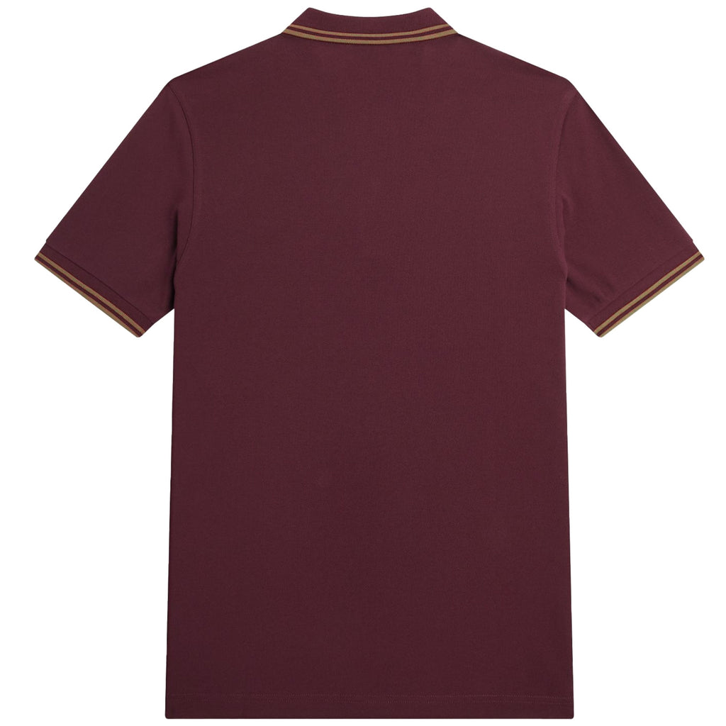 Fred Perry M3600 Twin Tipped Polo Shirt - Oxblood