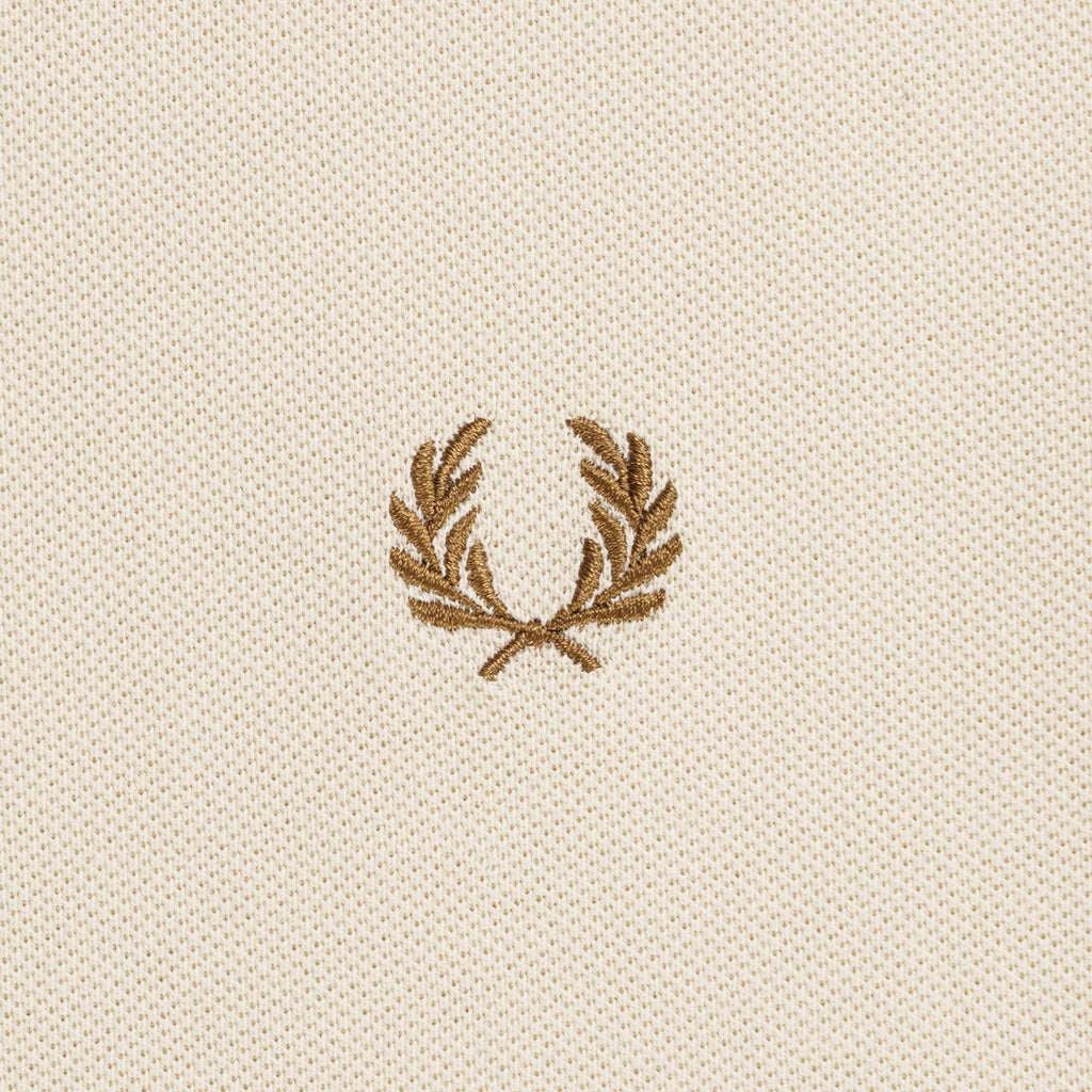Fred Perry Crew Neck Piqu  T-Shirt - Oatmeal