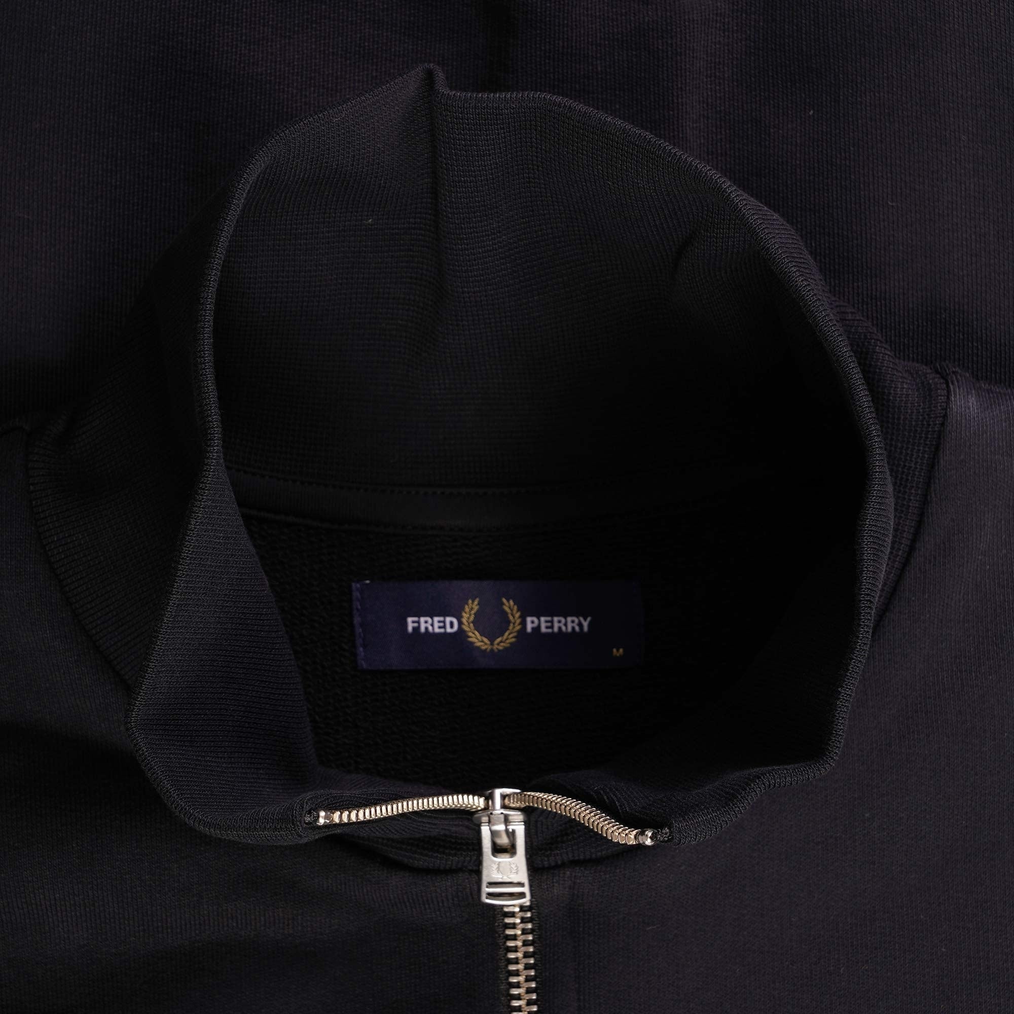 Fred Perry Funnel Neck Track Jacket - Black