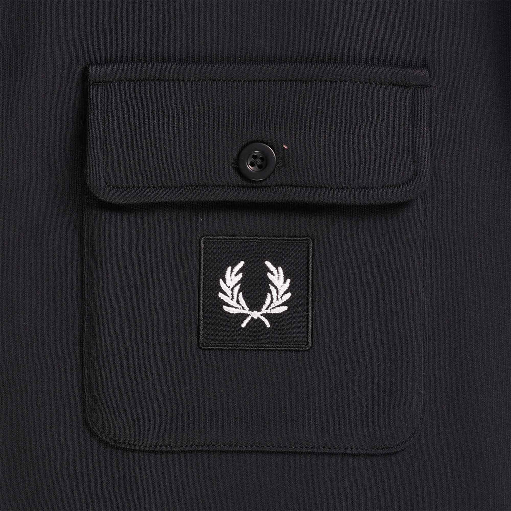 Fred Perry Funnel Neck Track Jacket - Black