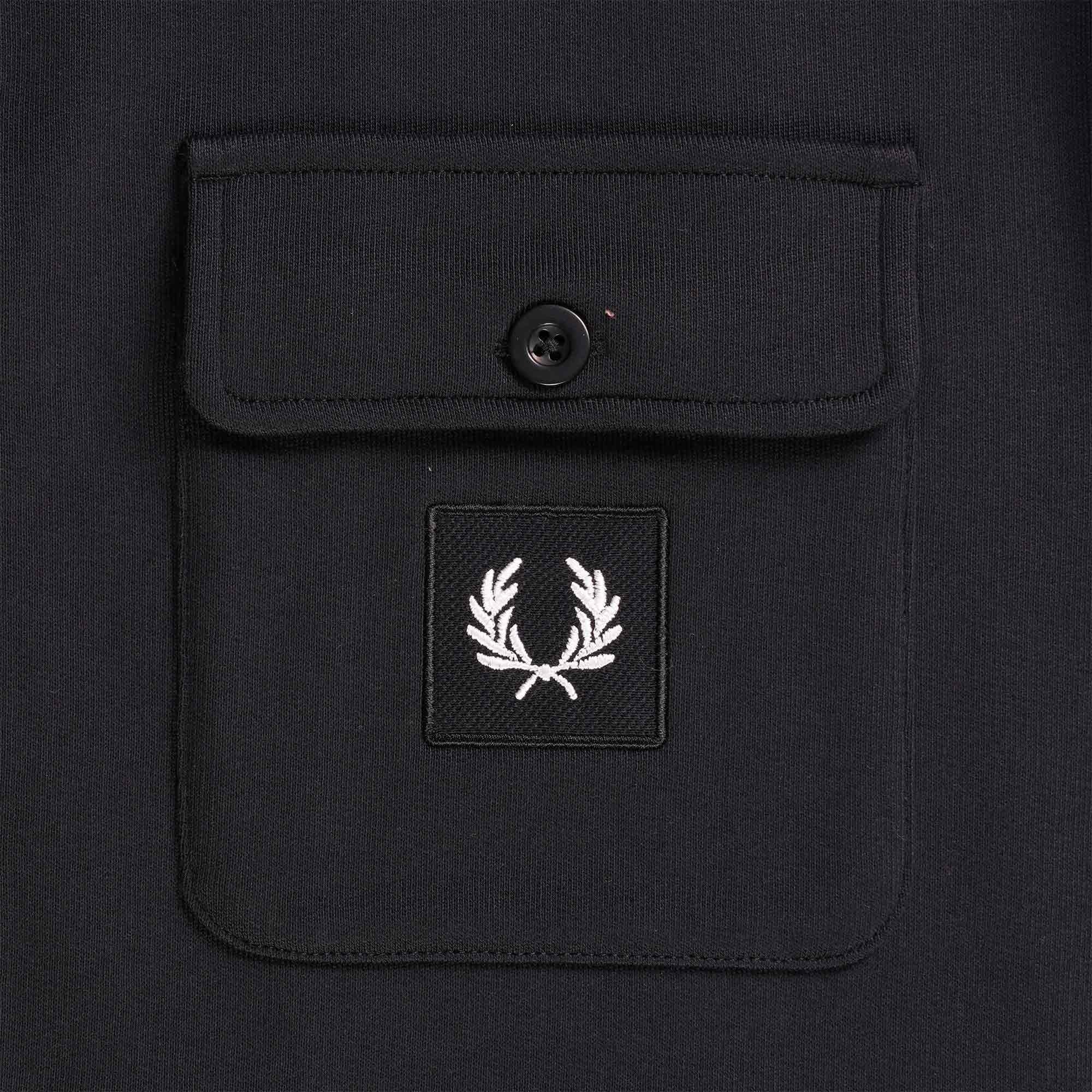 Fred Perry Funnel Neck Track Jacket - Black