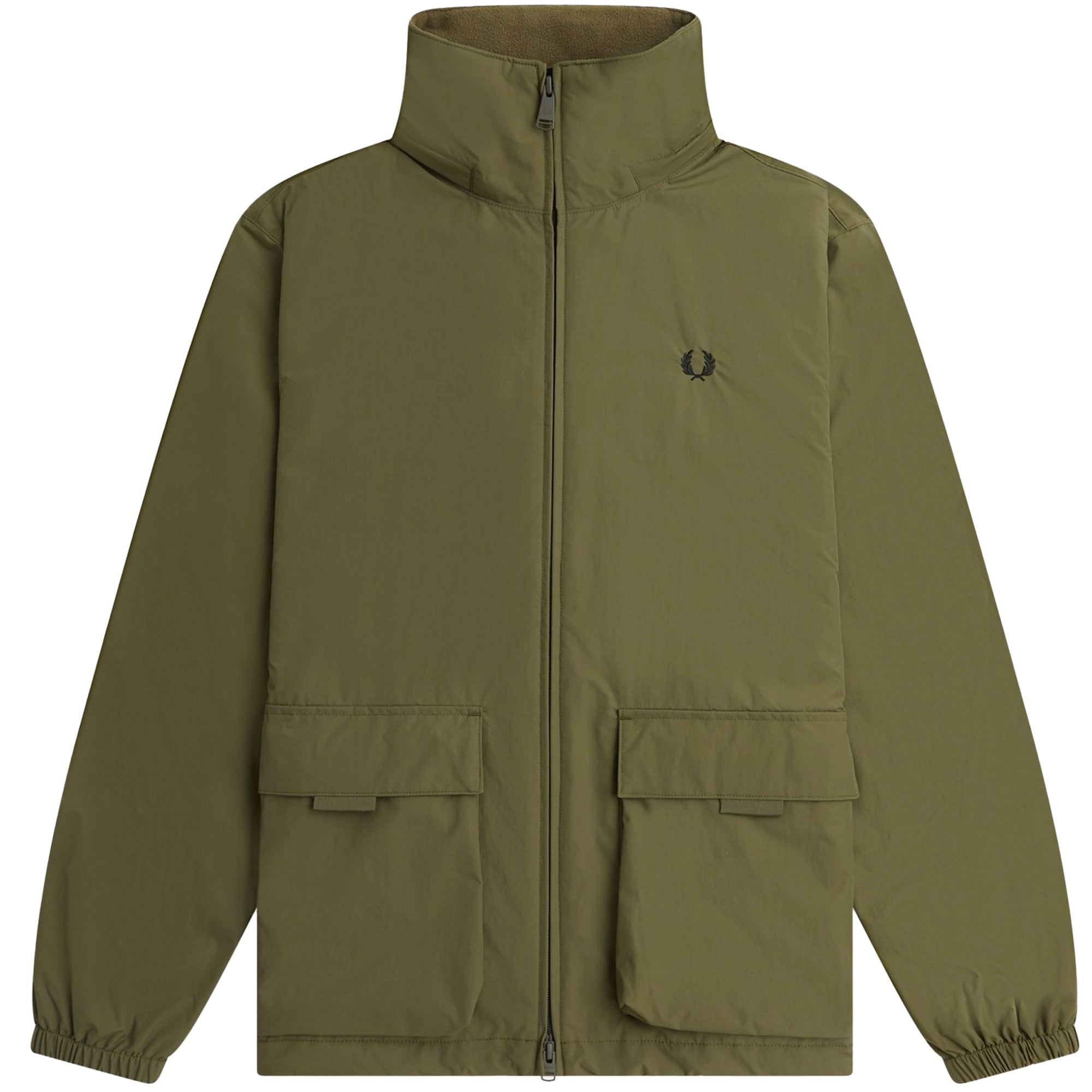 Fred Perry Patch Pocket Zip Through Jacket - Green