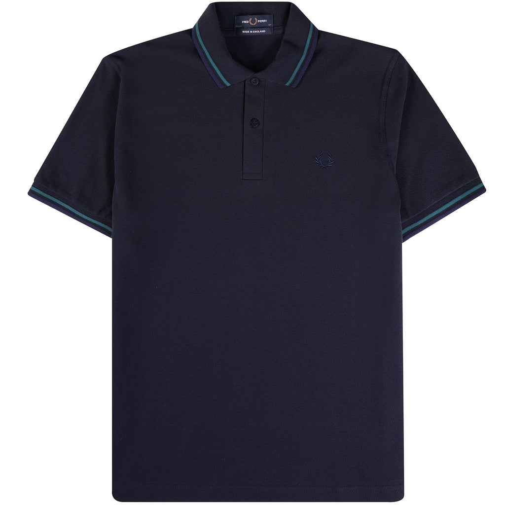 Fred Perry Reissues M12 Twin Tipped Polo Shirt - Navy