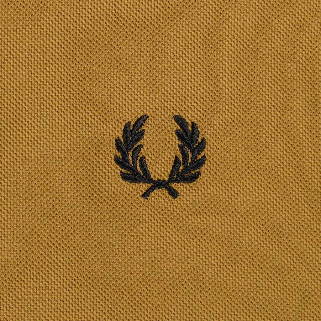 Fred Perry M3636 Long Sleeve Polo Shirt - Dark Caramel