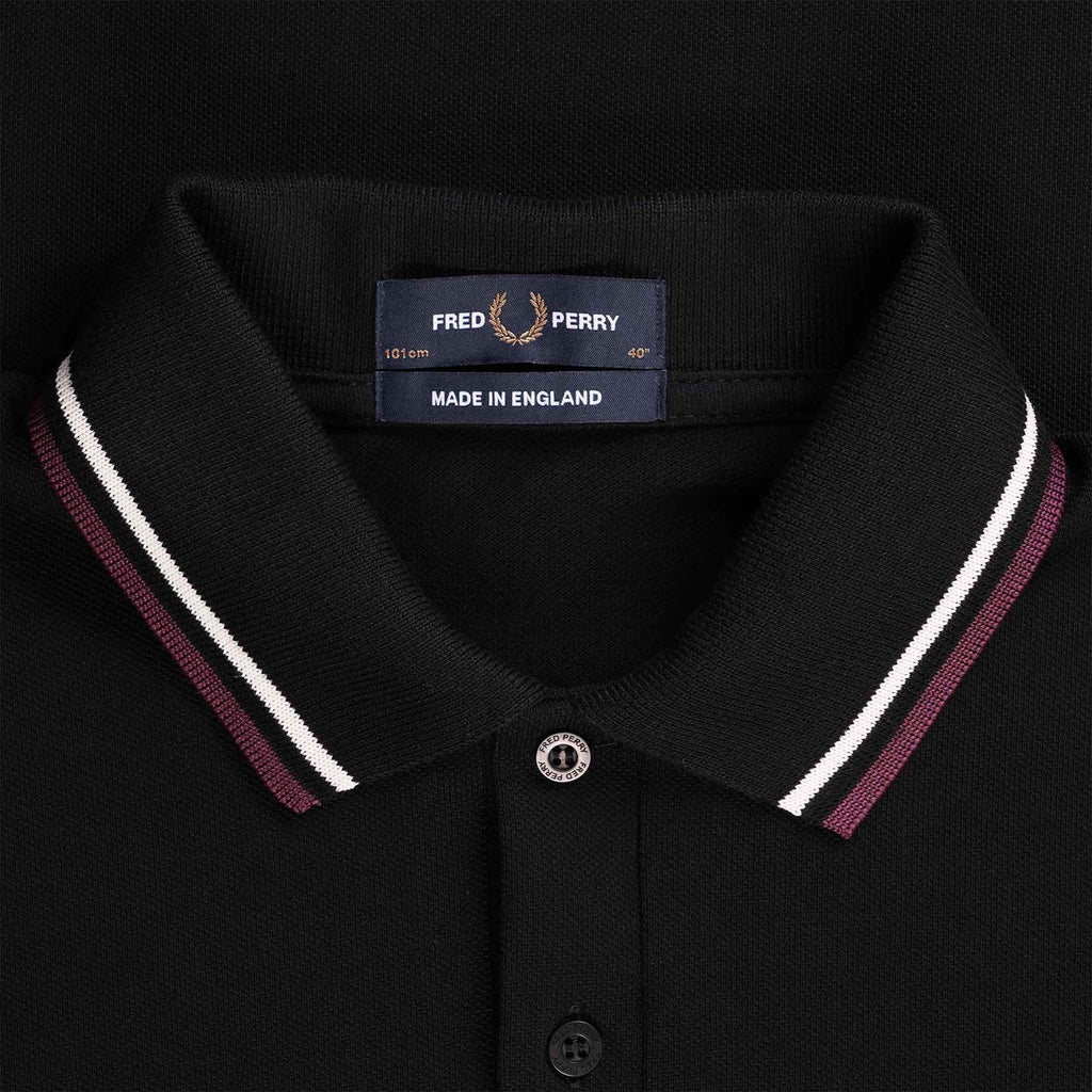 Fred Perry Reissues M12 Twin Tipped Polo Shirt - Black