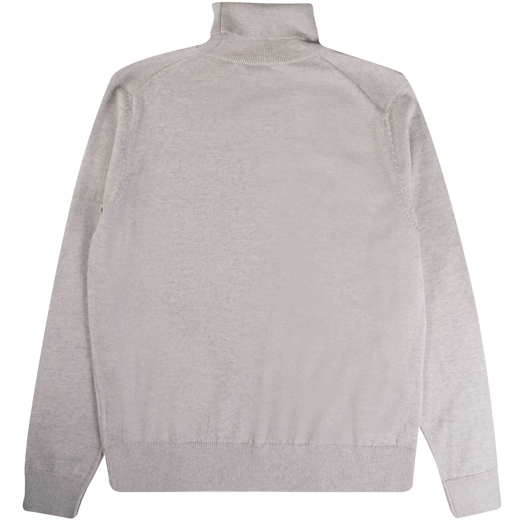 Maison Kitsune Bold Fox Head Patch Turtle Neck - Light Grey