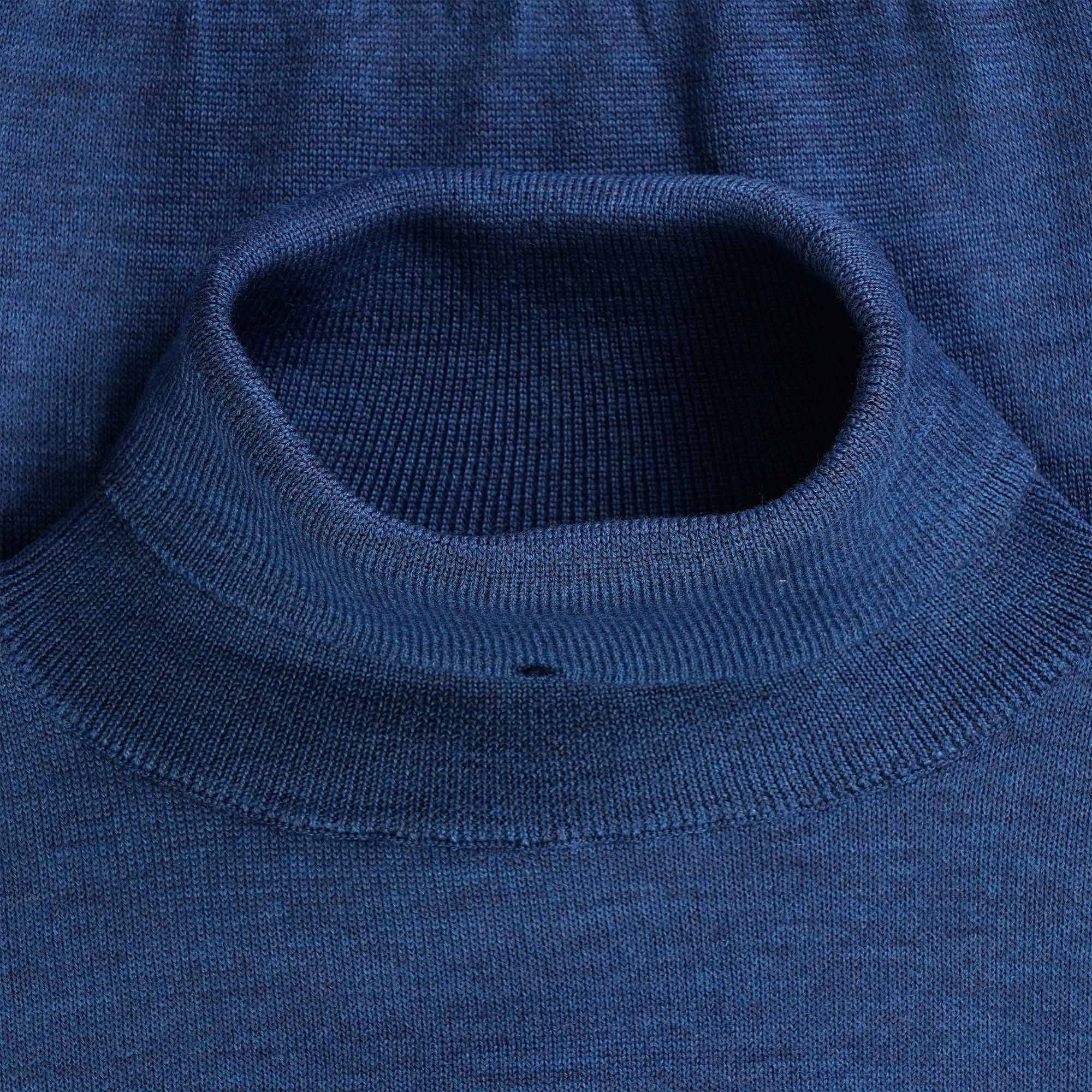 Maison Kitsune Bold Fox Head Patch Turtle Neck - Sapphire