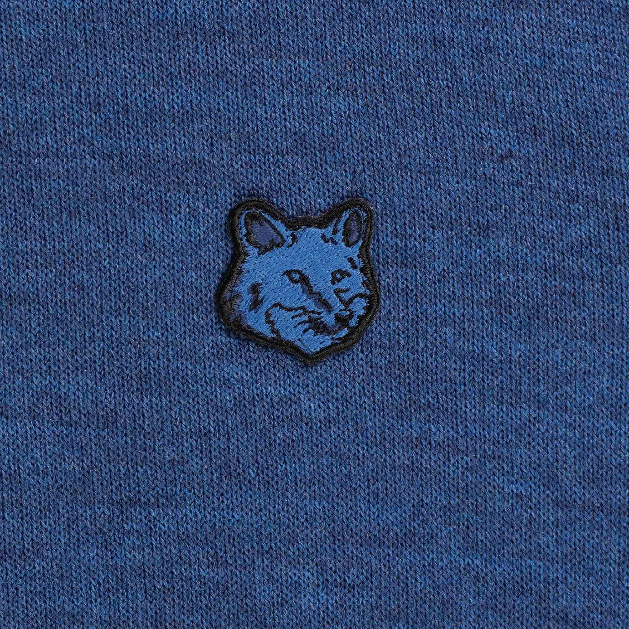 Maison Kitsune Bold Fox Head Patch Turtle Neck - Sapphire