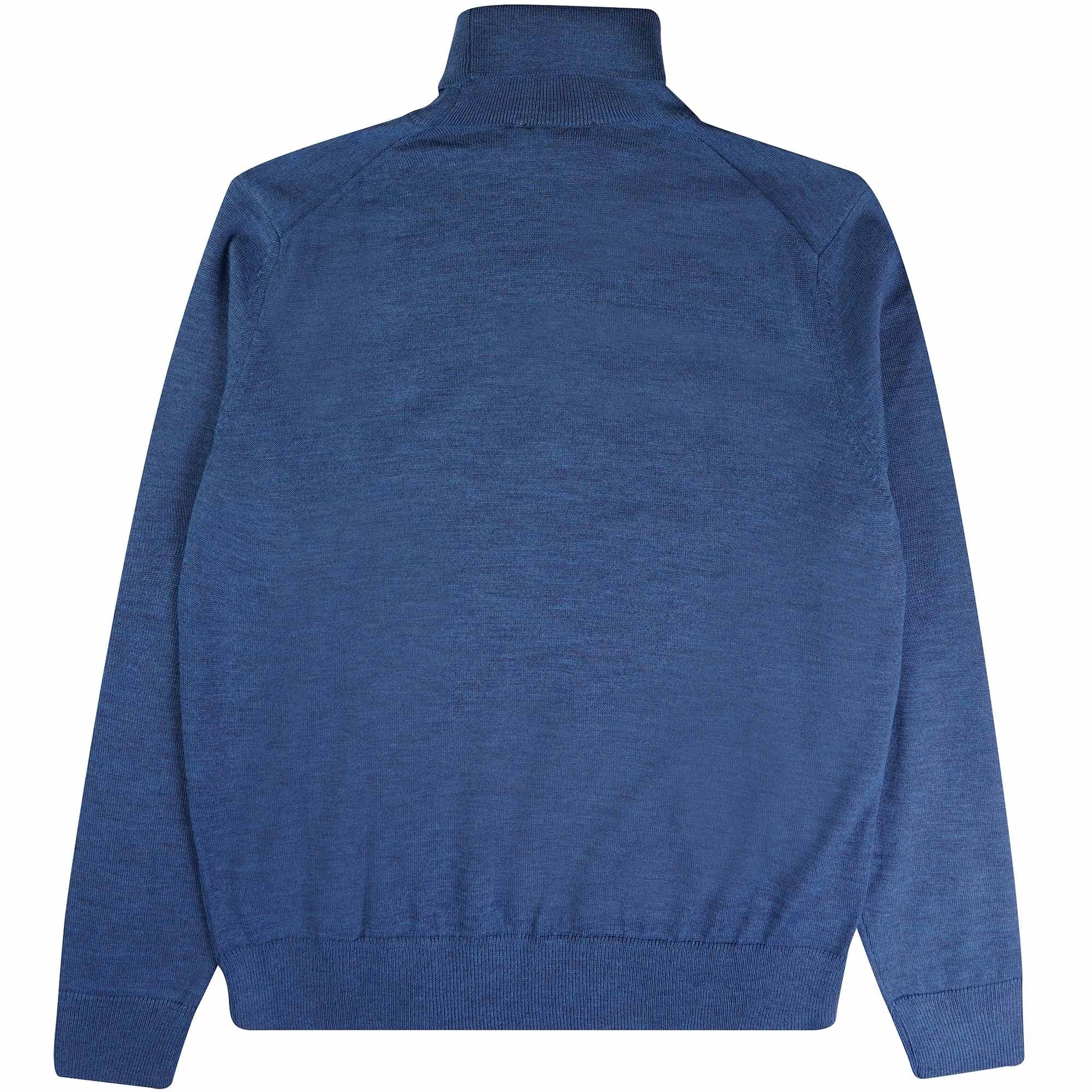 Maison Kitsune Bold Fox Head Patch Turtle Neck - Sapphire