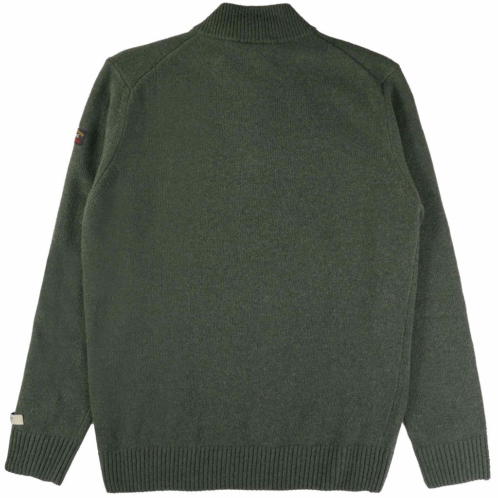 Paul and Shark Half Zip Jumper - Khaki