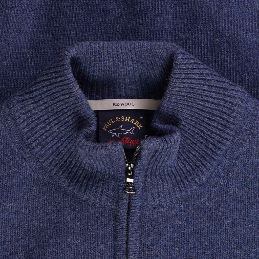 Paul and Shark Half Zip Jumper - Blue