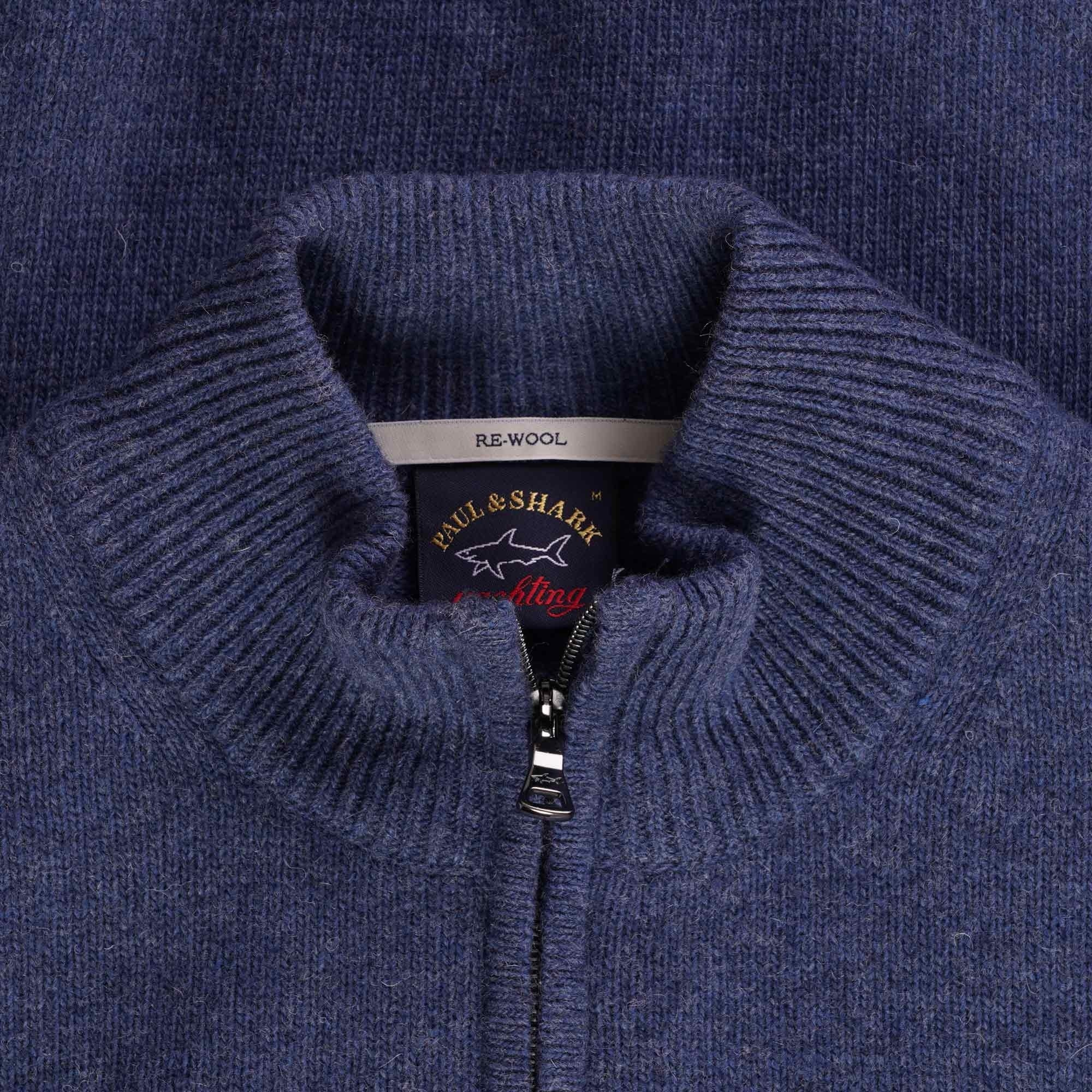 Paul and Shark Half Zip Jumper - Blue