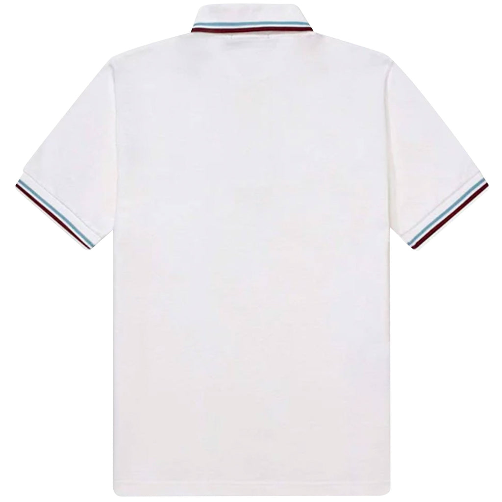 Fred Perry M12 Twin Tipped Polo Shirt - White/Ice