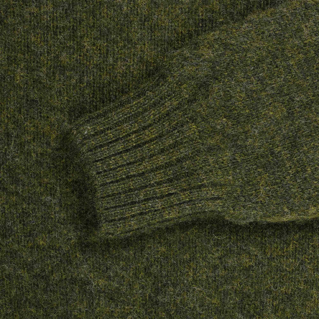 YMC Suedehead Crew Neck Jumper - Dark Green