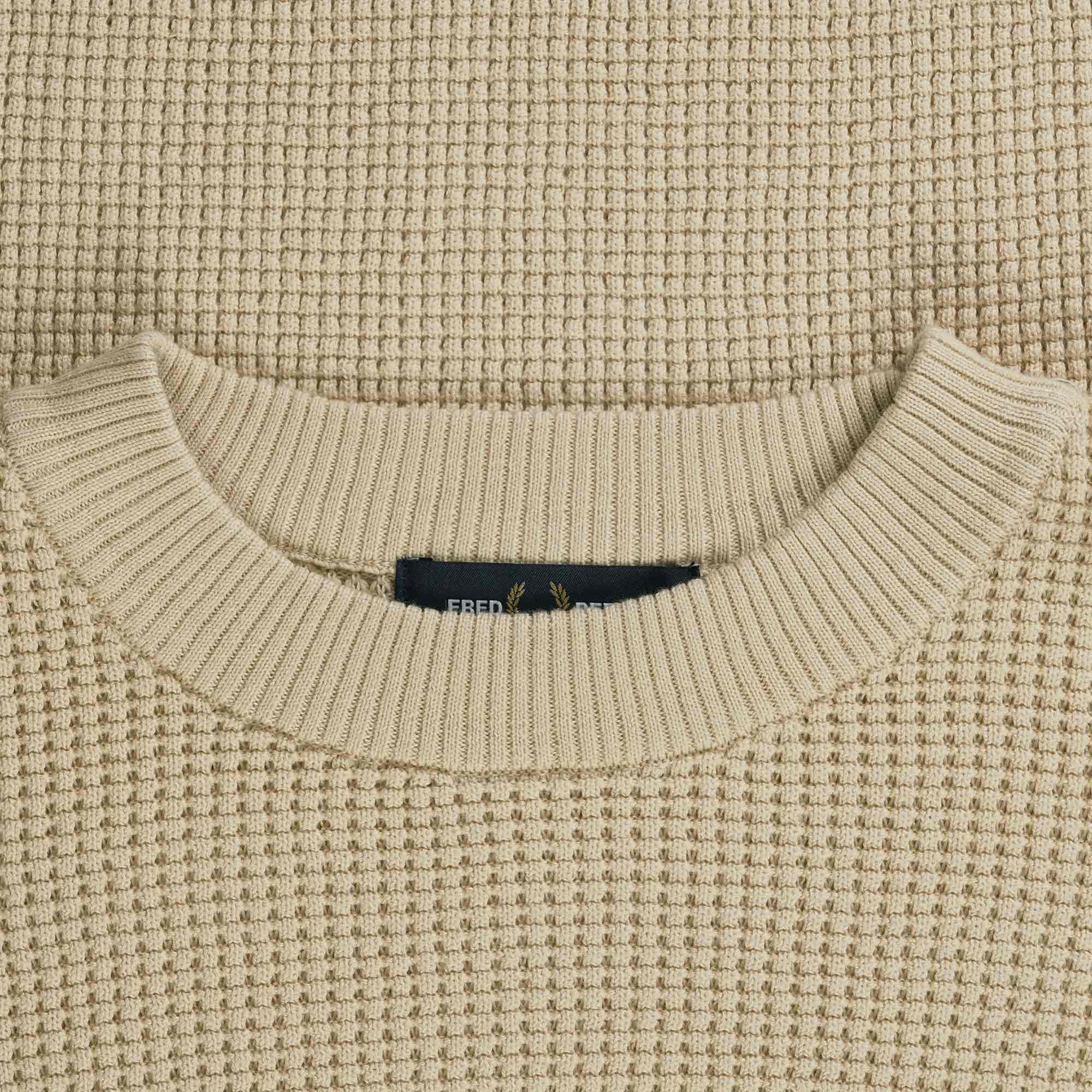 Fred Perry Waffle Jumper - Oatmeal