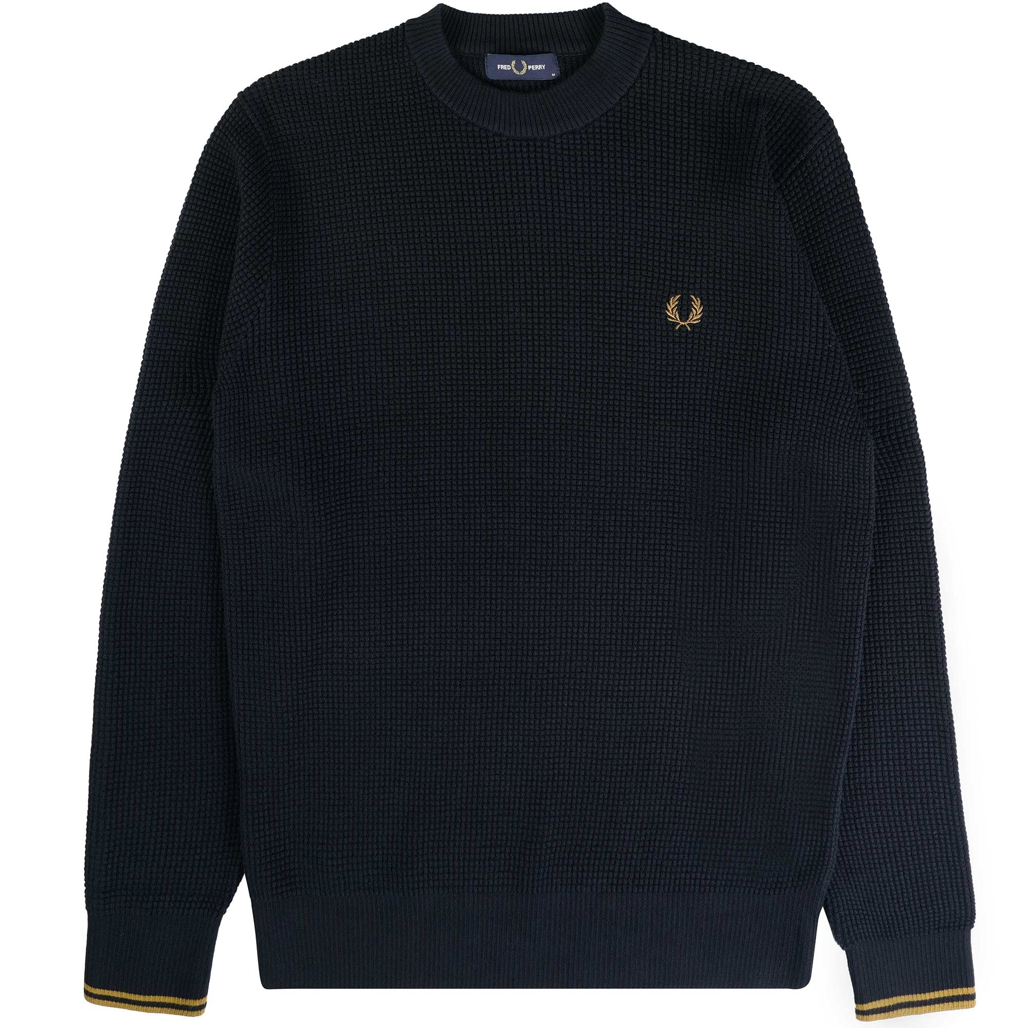Fred Perry Waffle Jumper - Navy