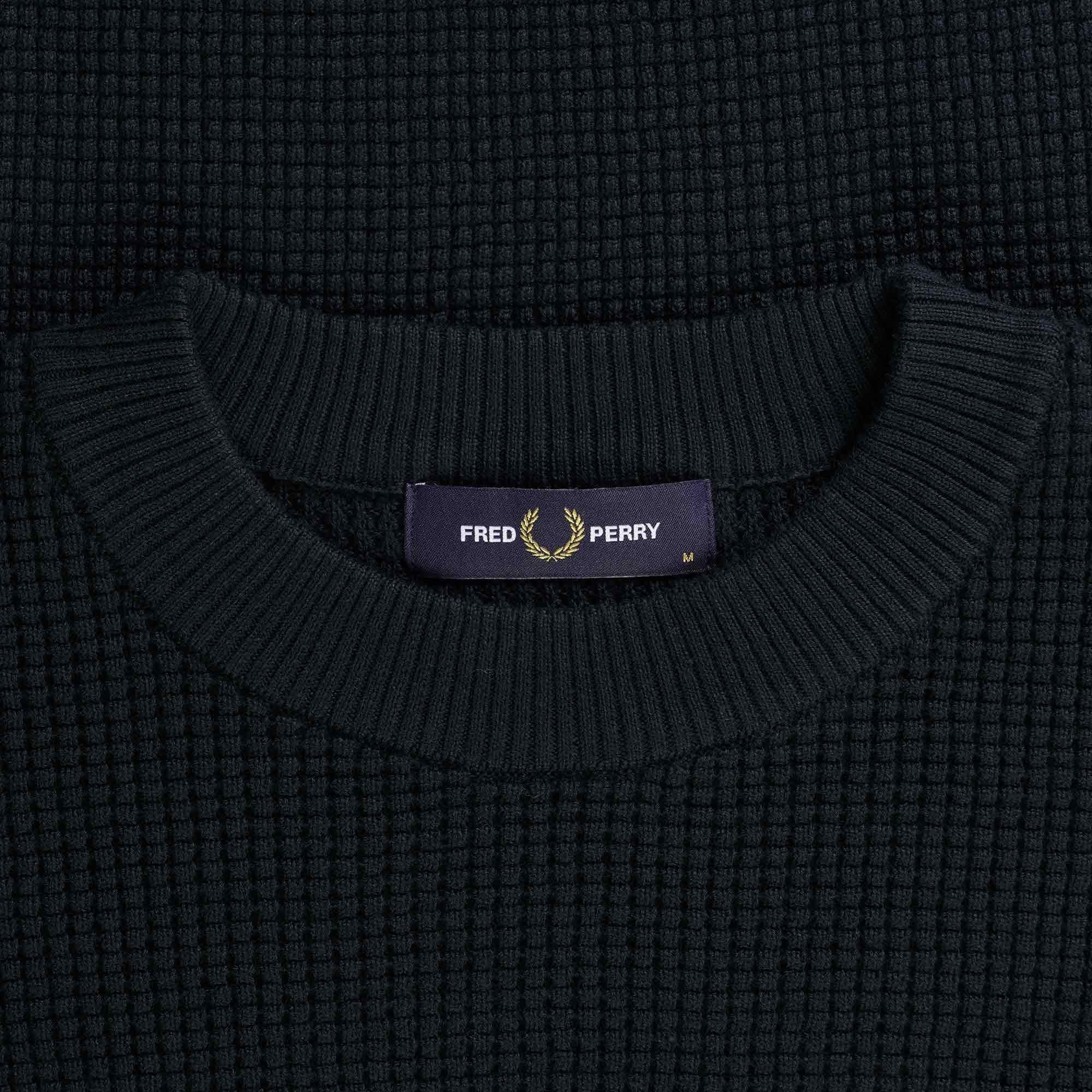 Fred Perry Waffle Jumper - Navy