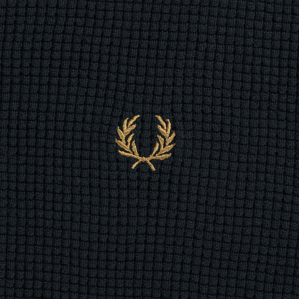 Fred Perry Waffle Jumper - Navy