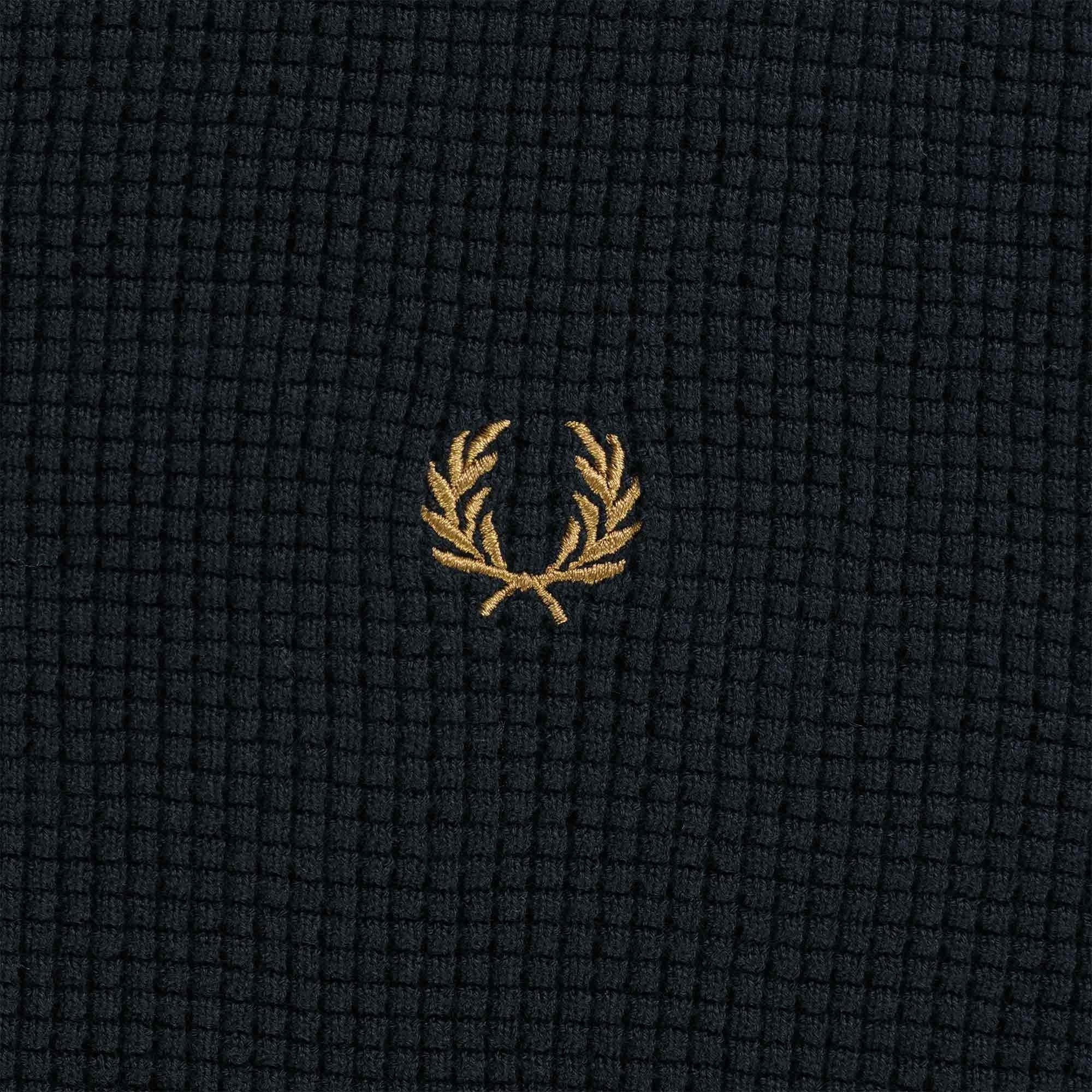Fred Perry Waffle Jumper - Navy