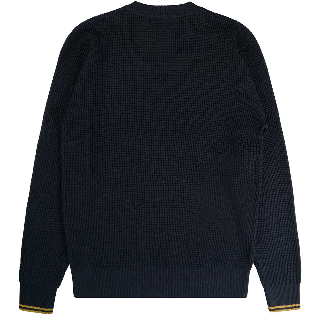 Fred Perry Waffle Jumper - Navy