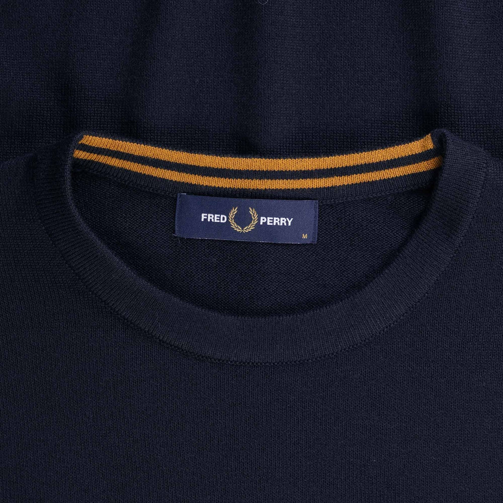 Fred Perry Classic Crew Neck Jumper - Navy