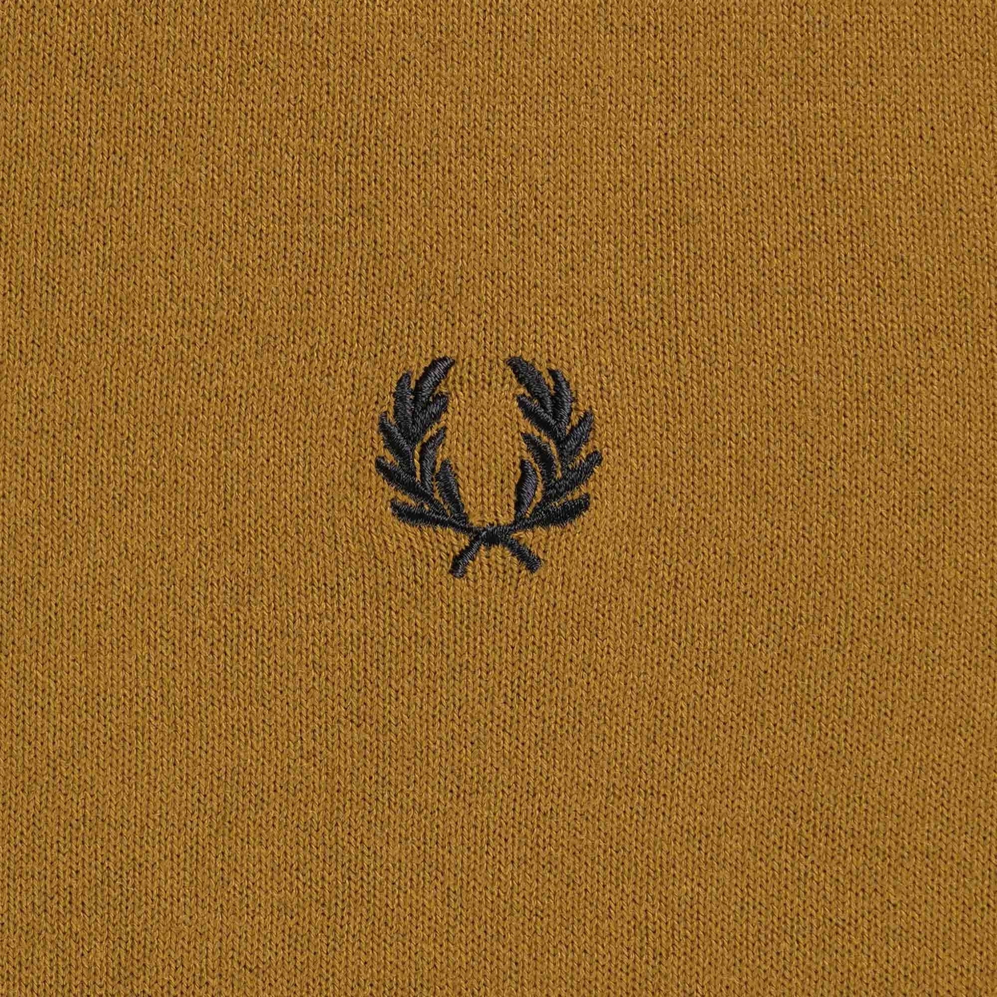 Fred Perry Classic Crew Neck Jumper - Dark Caramel