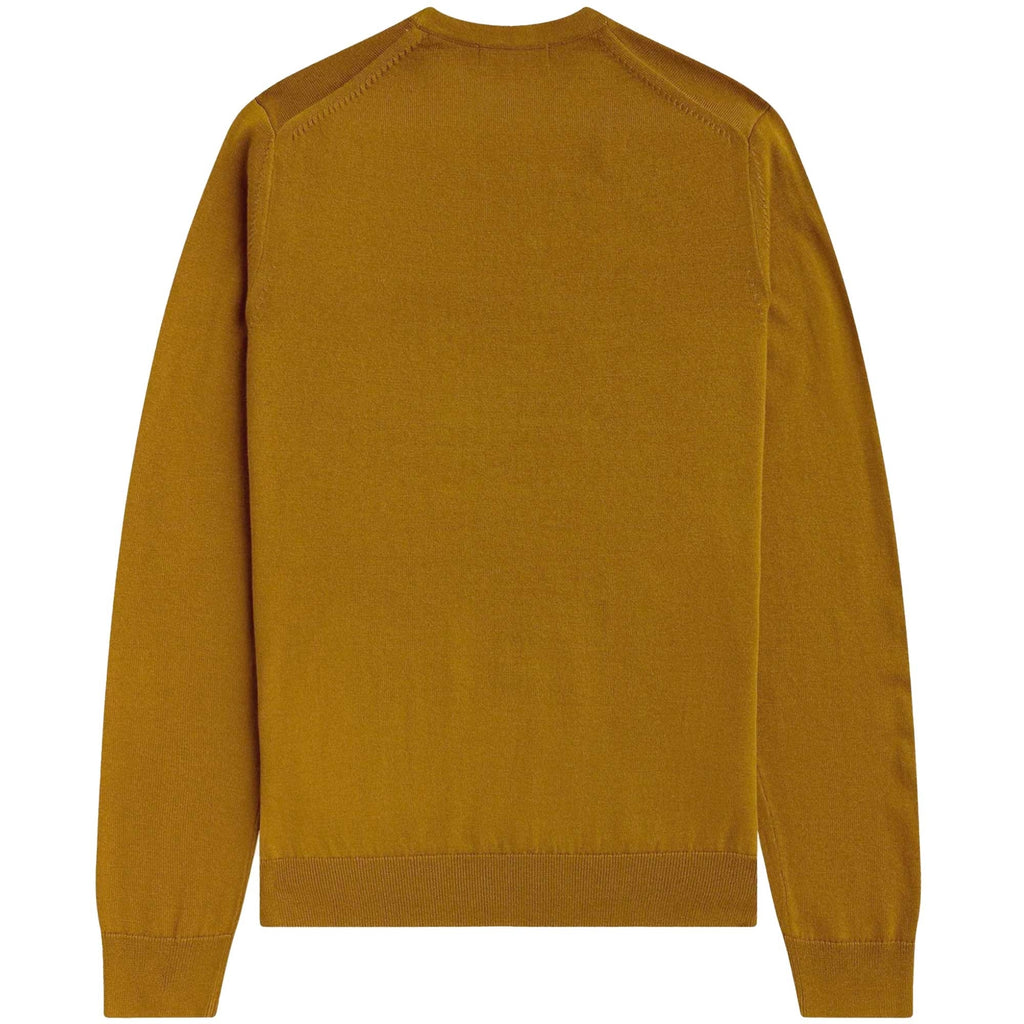 Fred Perry Classic Crew Neck Jumper - Dark Caramel