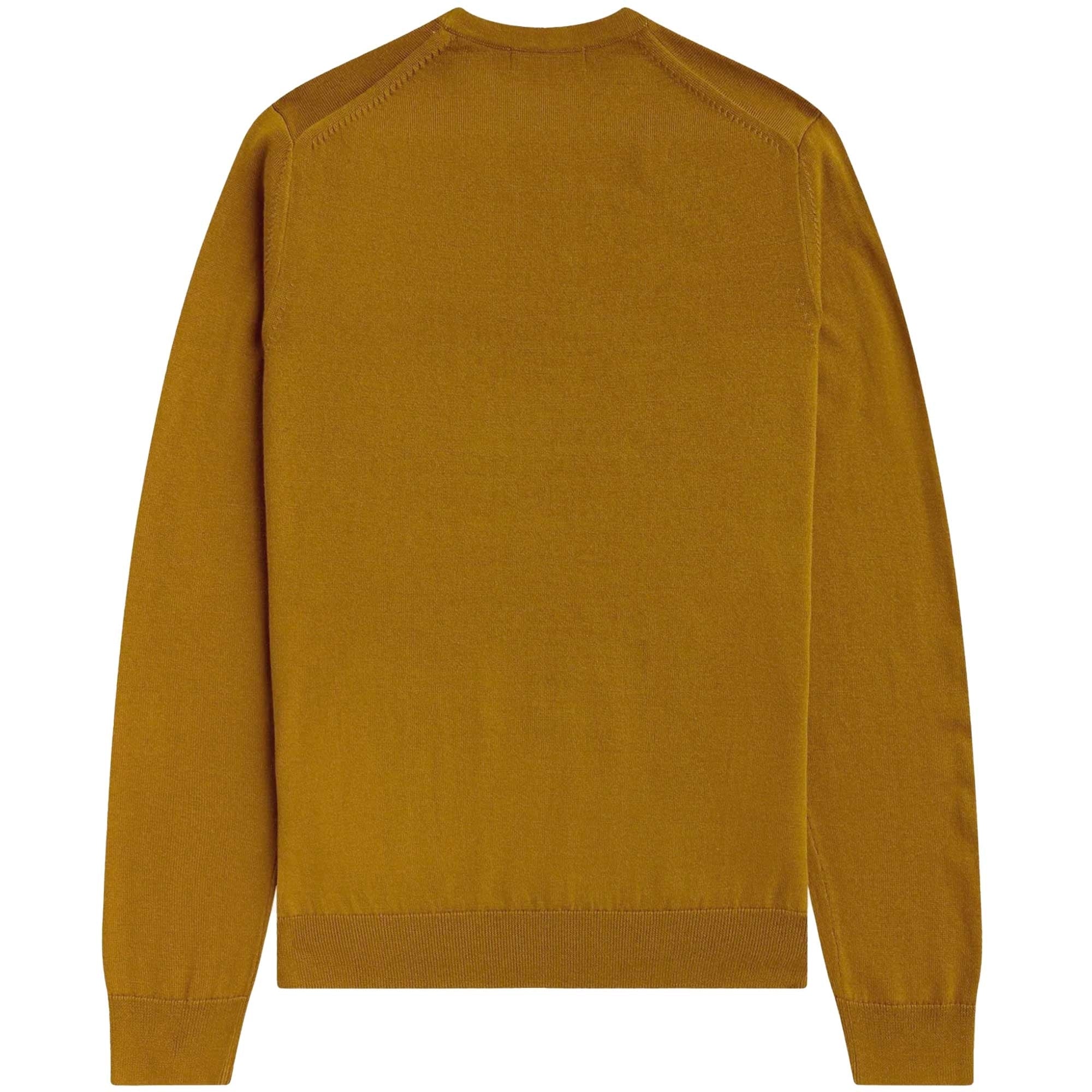 Fred Perry Classic Crew Neck Jumper - Dark Caramel