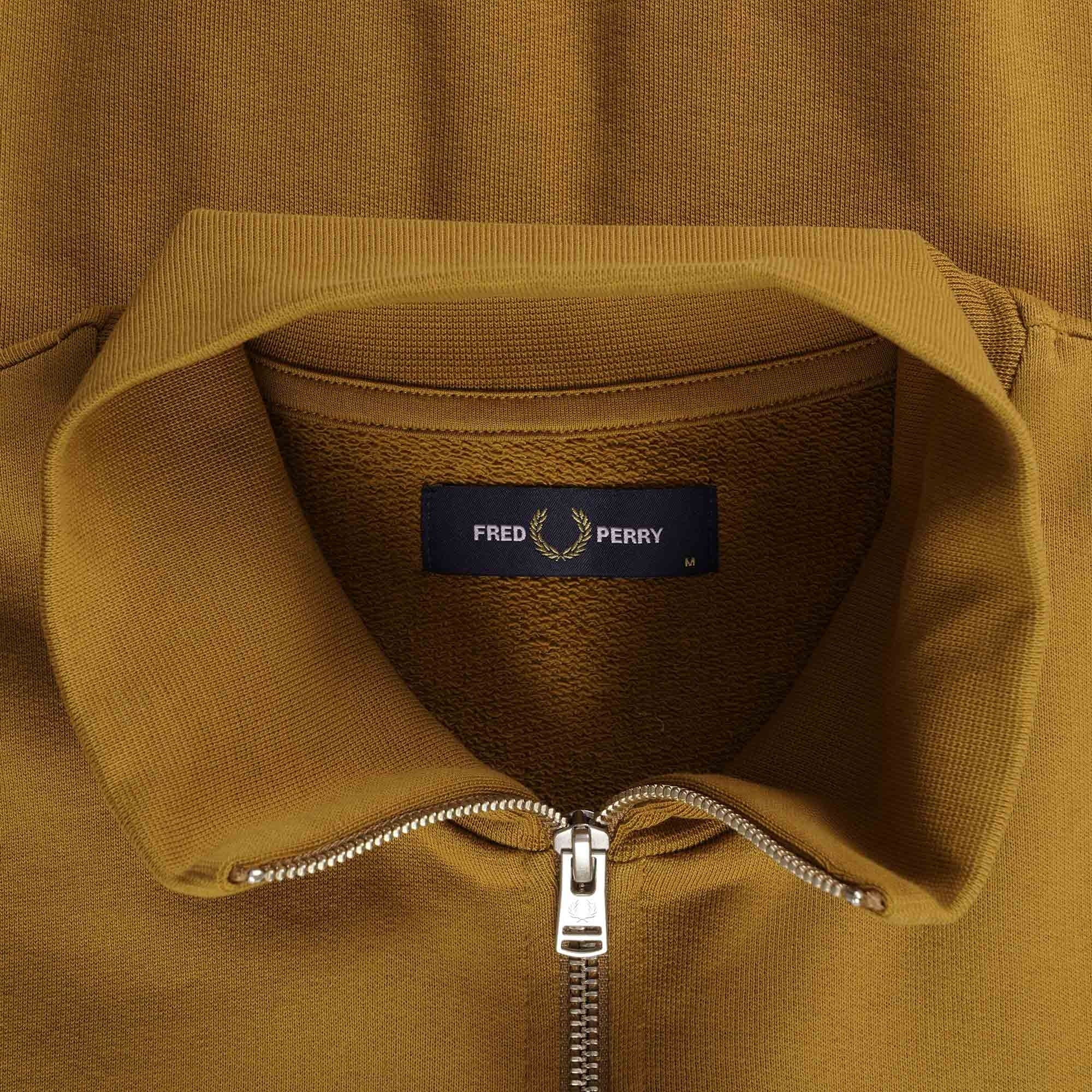 Fred Perry Funnel Neck Track Jacket - Dark Caramel