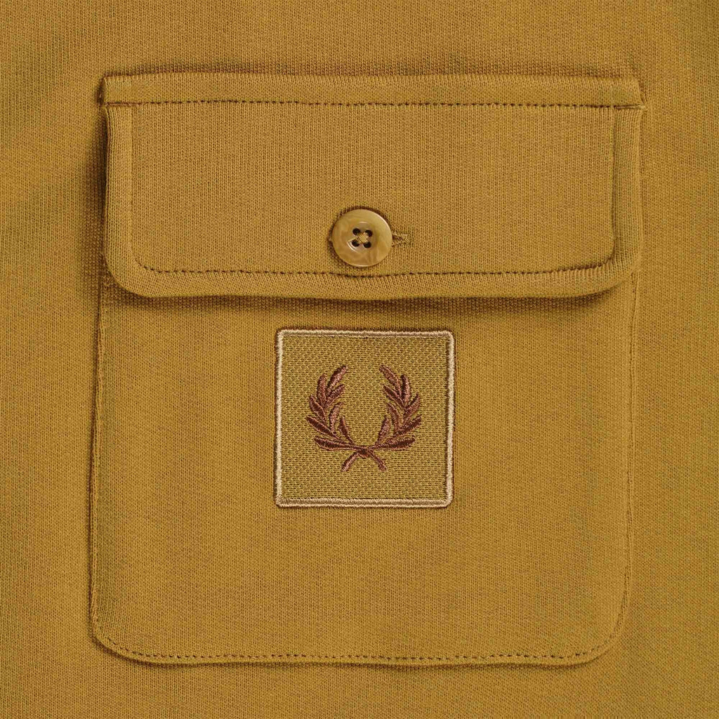 Fred Perry Funnel Neck Track Jacket - Dark Caramel