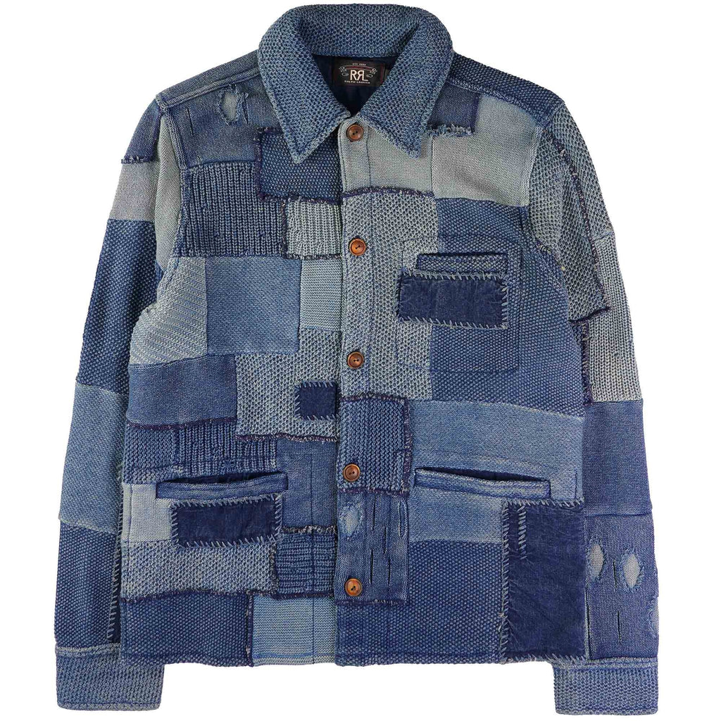 RRL by Ralph Lauren Denim Patch Cardigan - Indigo