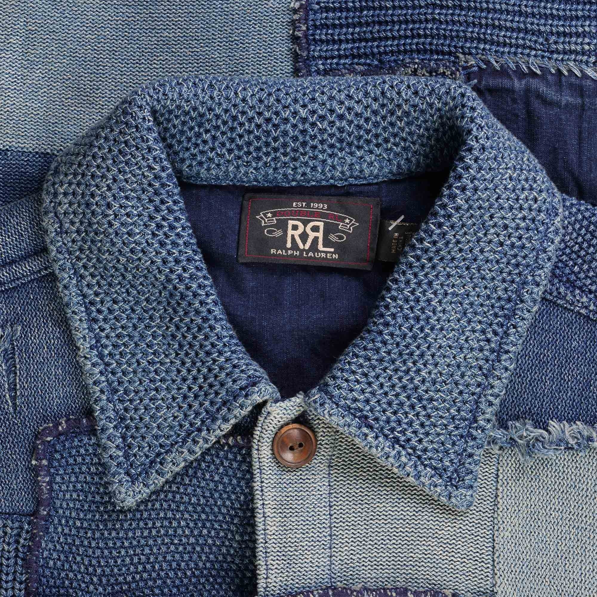 RRL by Ralph Lauren Denim Patch Cardigan - Indigo