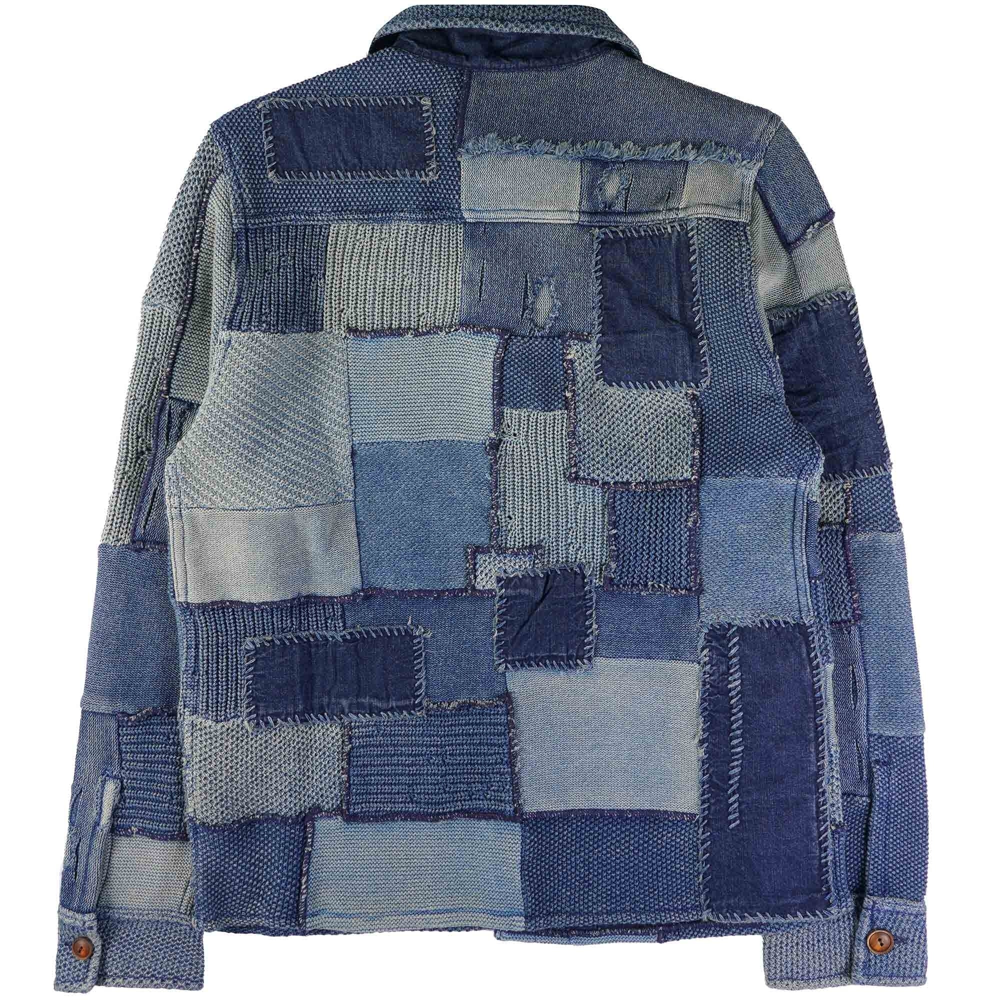 RRL by Ralph Lauren Denim Patch Cardigan - Indigo
