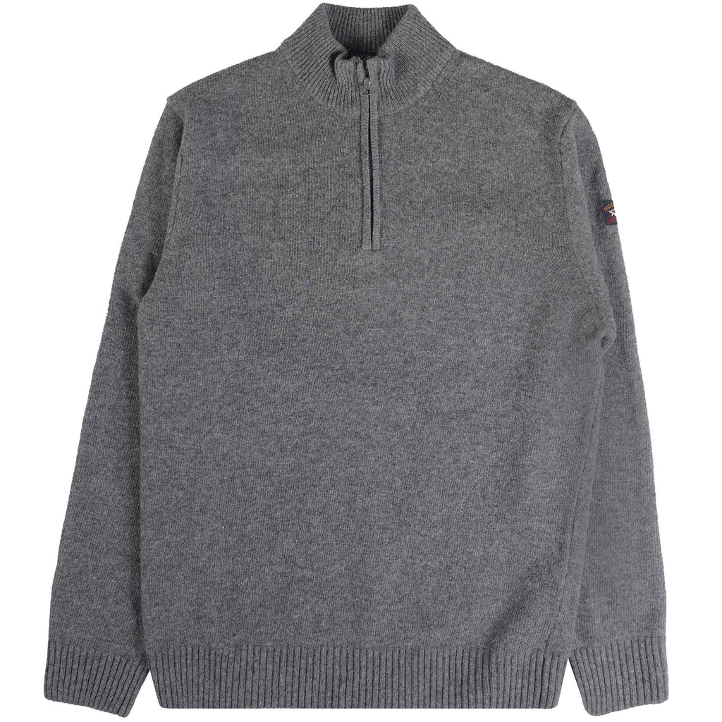 Paul and Shark Half Zip Jumper - Grey