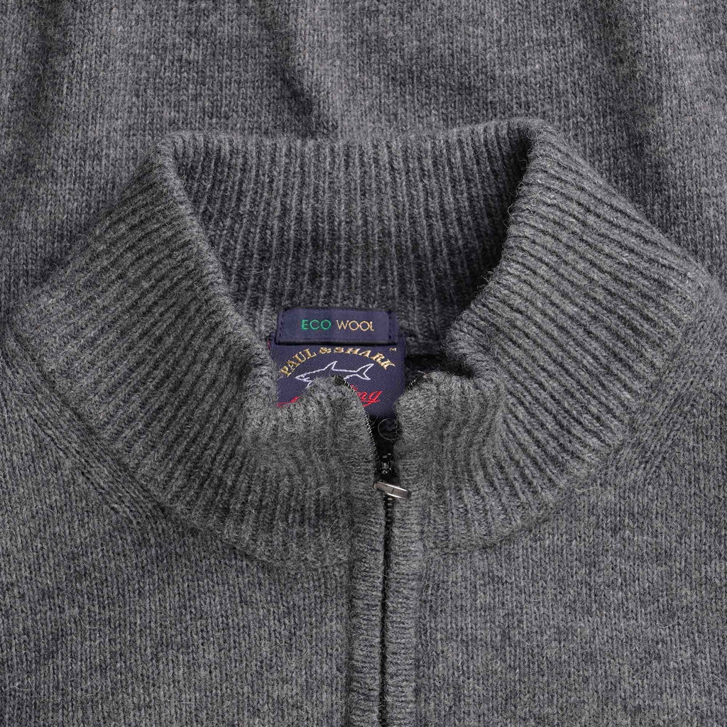 Paul and Shark Half Zip Jumper - Grey