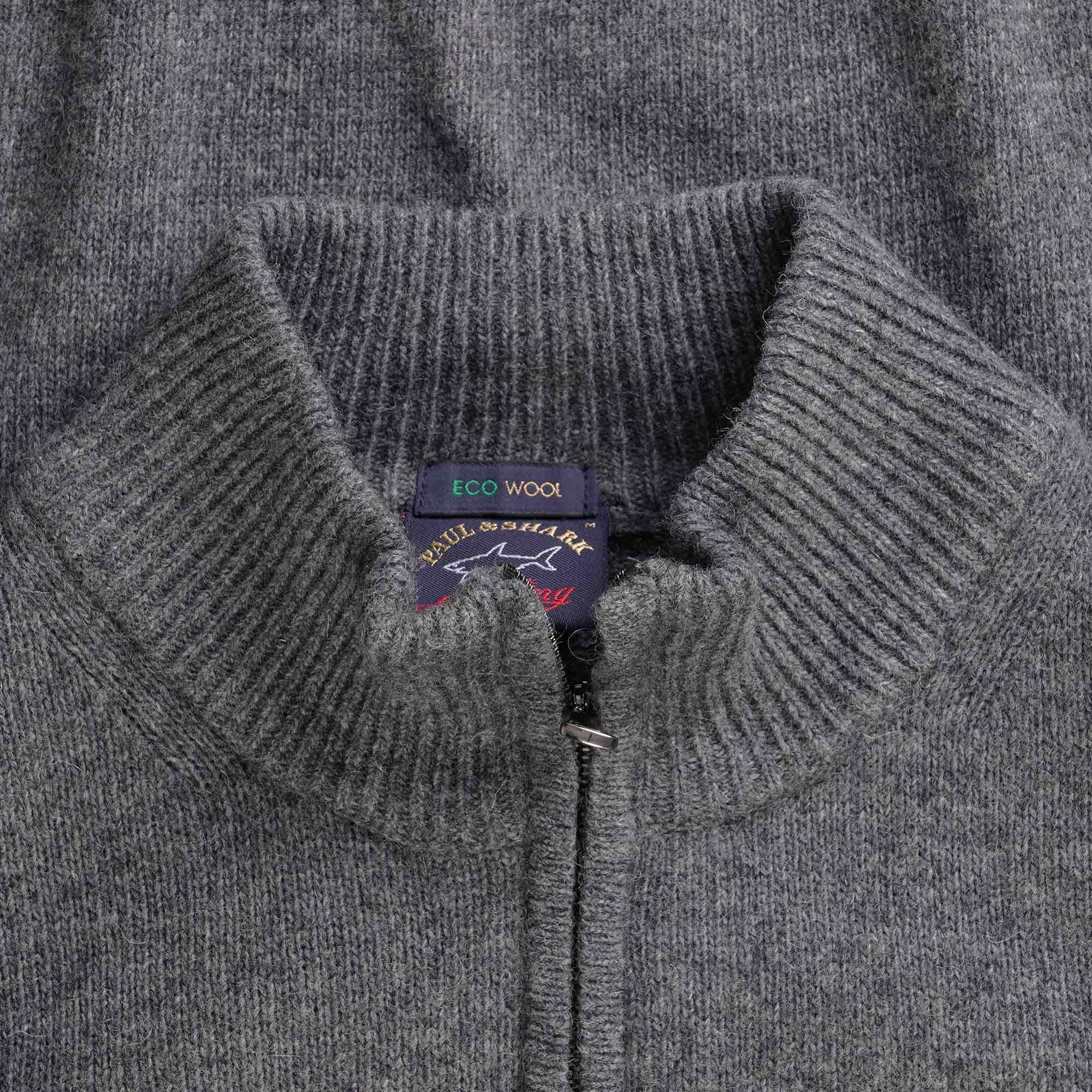 Paul and Shark Half Zip Jumper - Grey