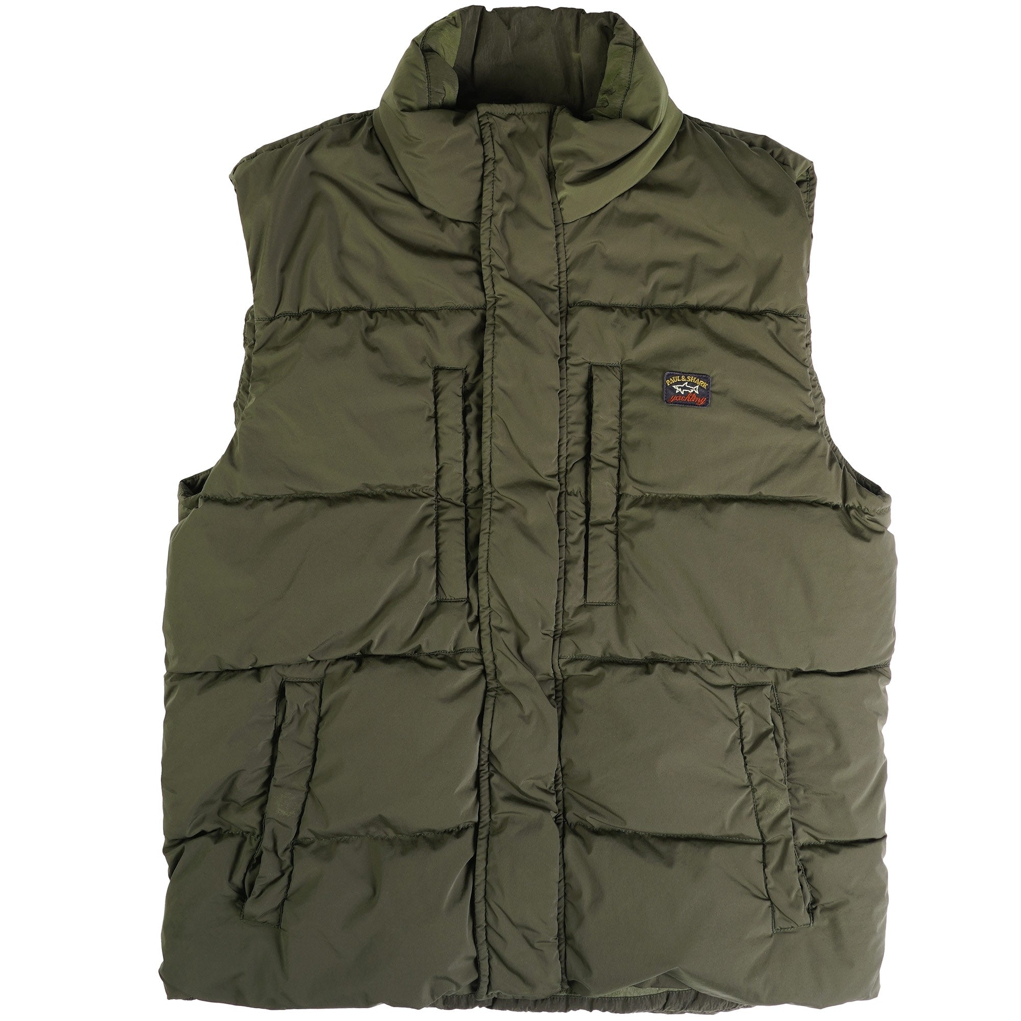 Paul and Shark Logo Gilet - Khaki