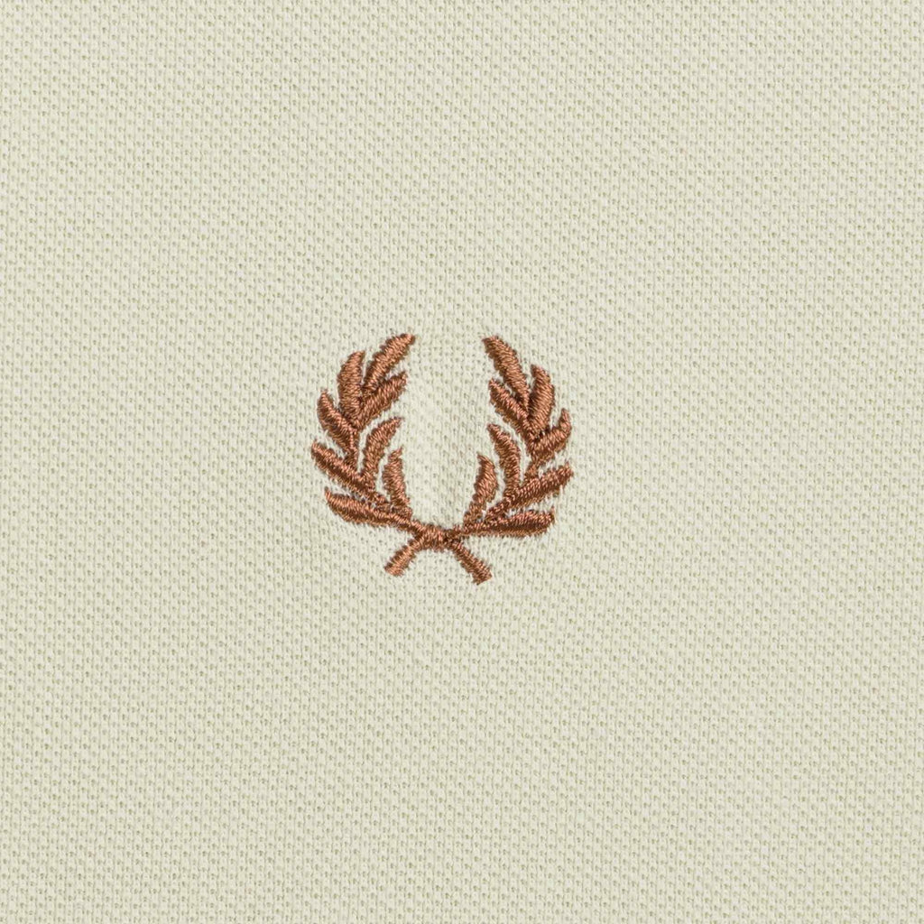 Fred Perry Reissues M12 Twin Tipped Polo - Oat and Dark Caramel
