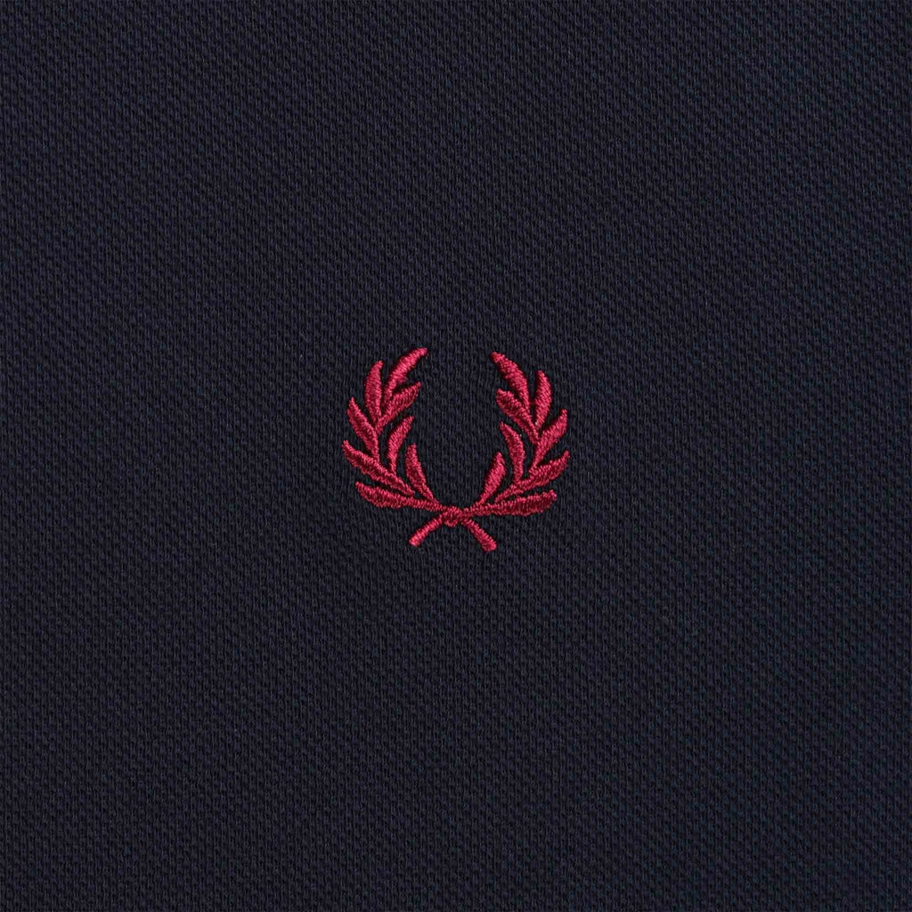 Fred Perry M3636 Long Sleeve Twin Tipped Polo Shirt - Navy