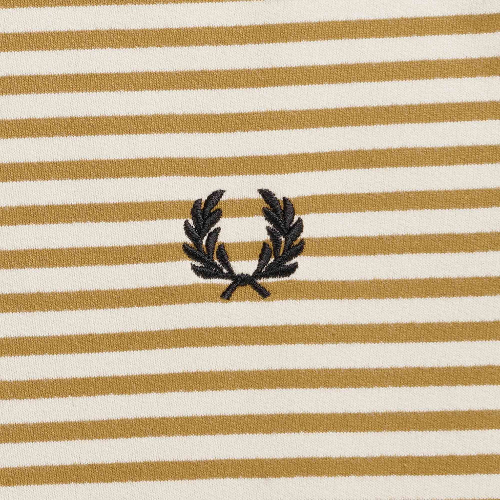 Fred Perry Fine Stripe Heavyweight T-Shirt - Oatmeal