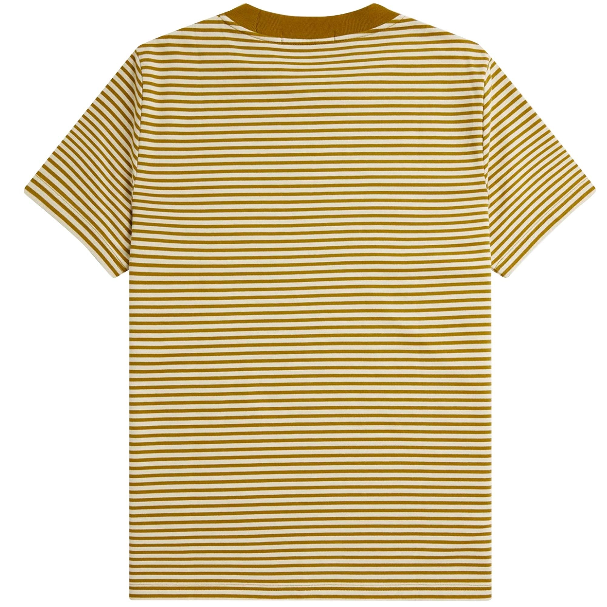 Fred Perry Fine Stripe Heavyweight T-Shirt - Oatmeal