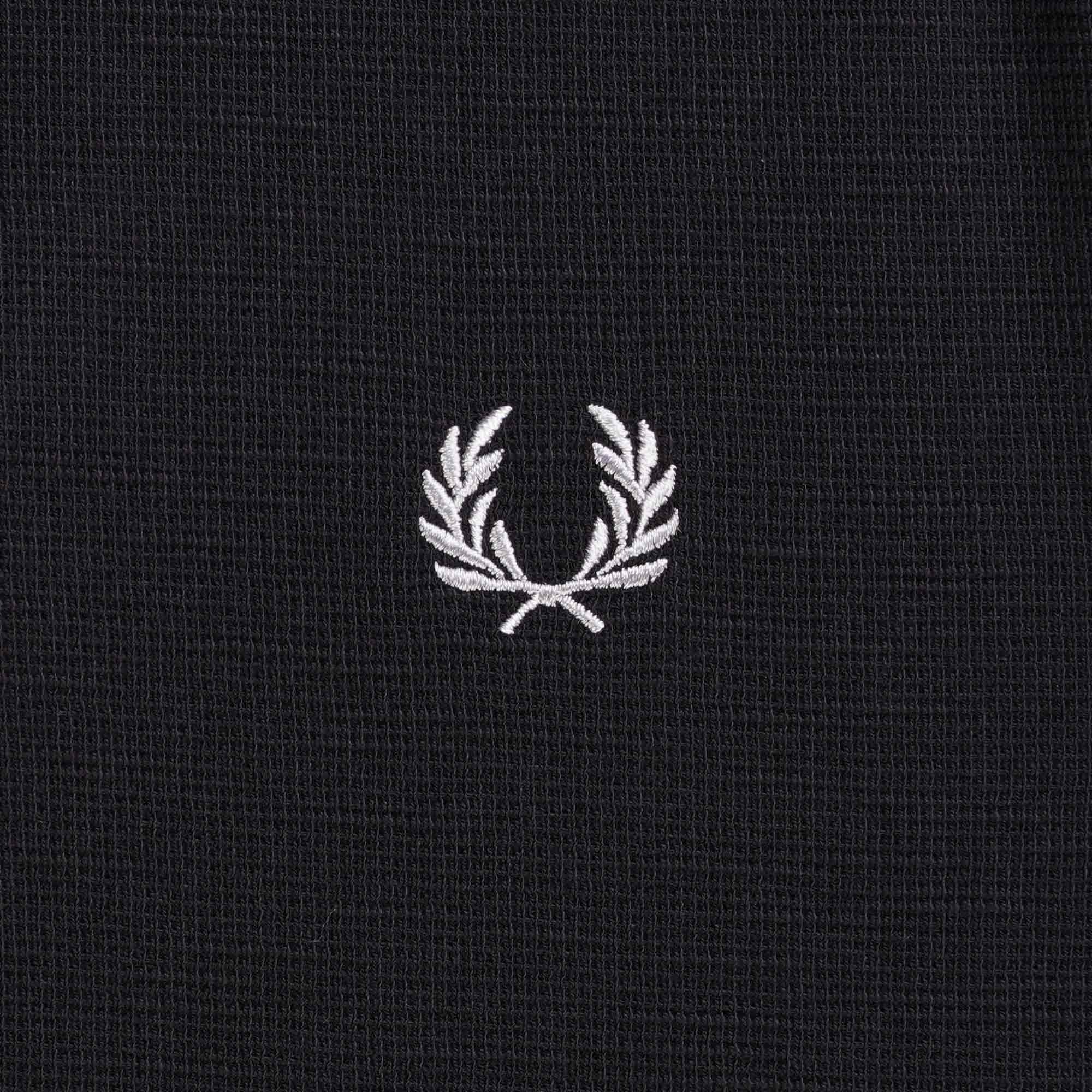 Fred Perry Waffle Texture Polo Shirt - Black