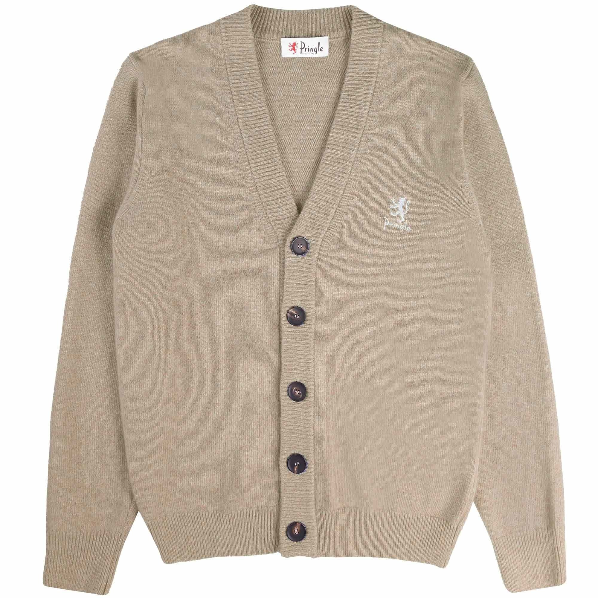 Pringle of Scotland V Neck Cardigan - Camel