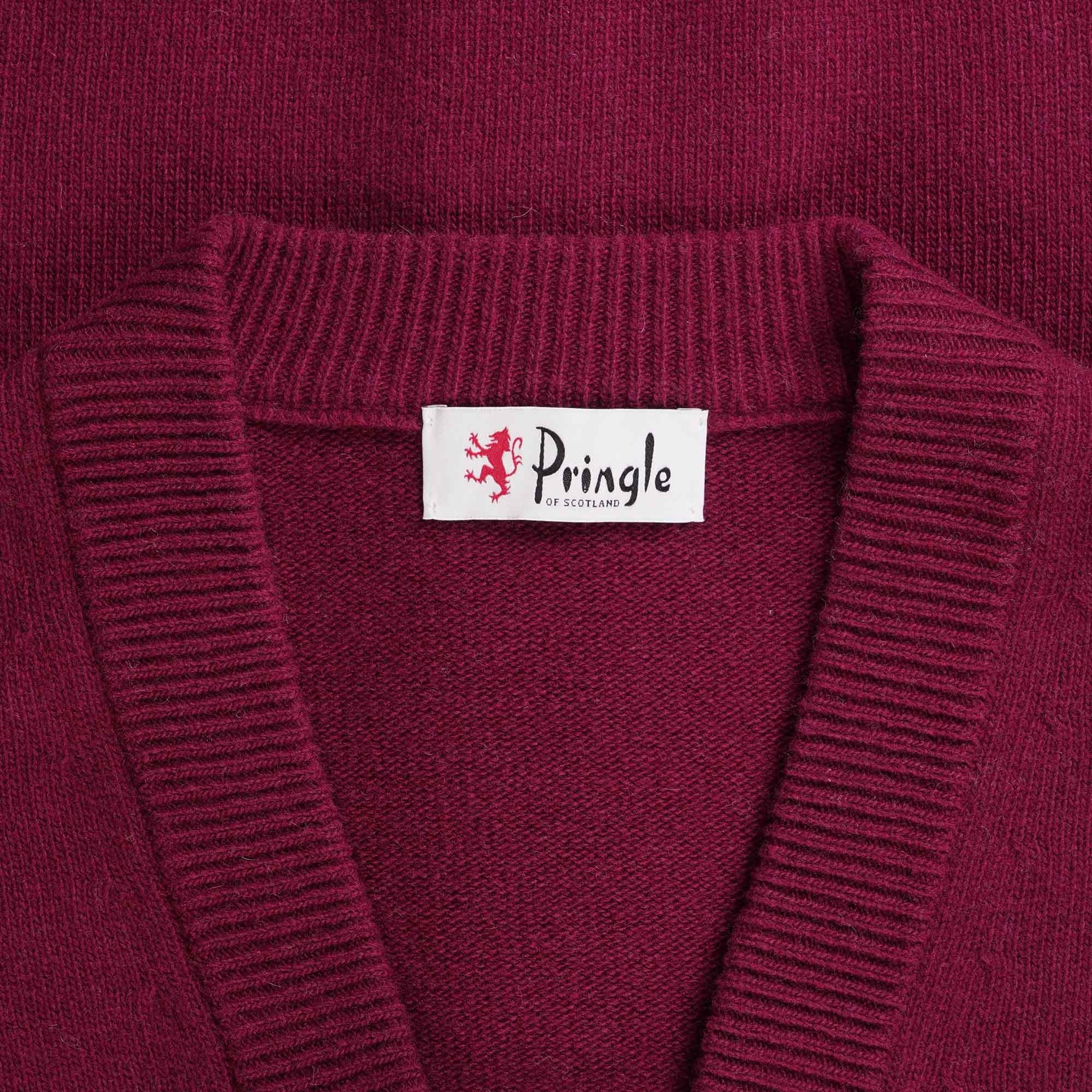 Pringle of Scotland V Neck Cardigan - Claret