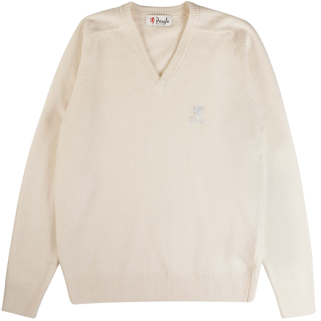 Pringle of Scotland V Neck Jumper - Ivory