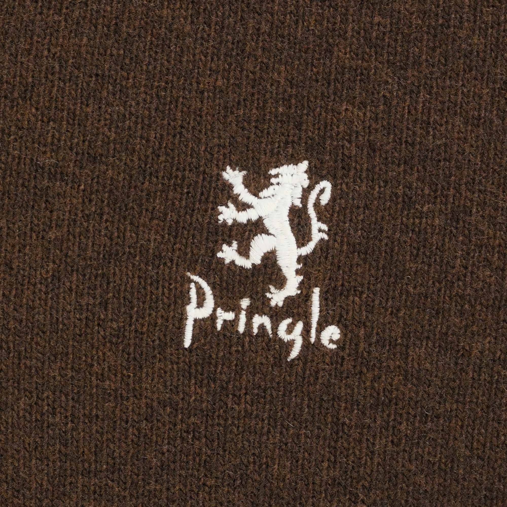 Pringle of Scotland V Neck Jumper - Dark Brown