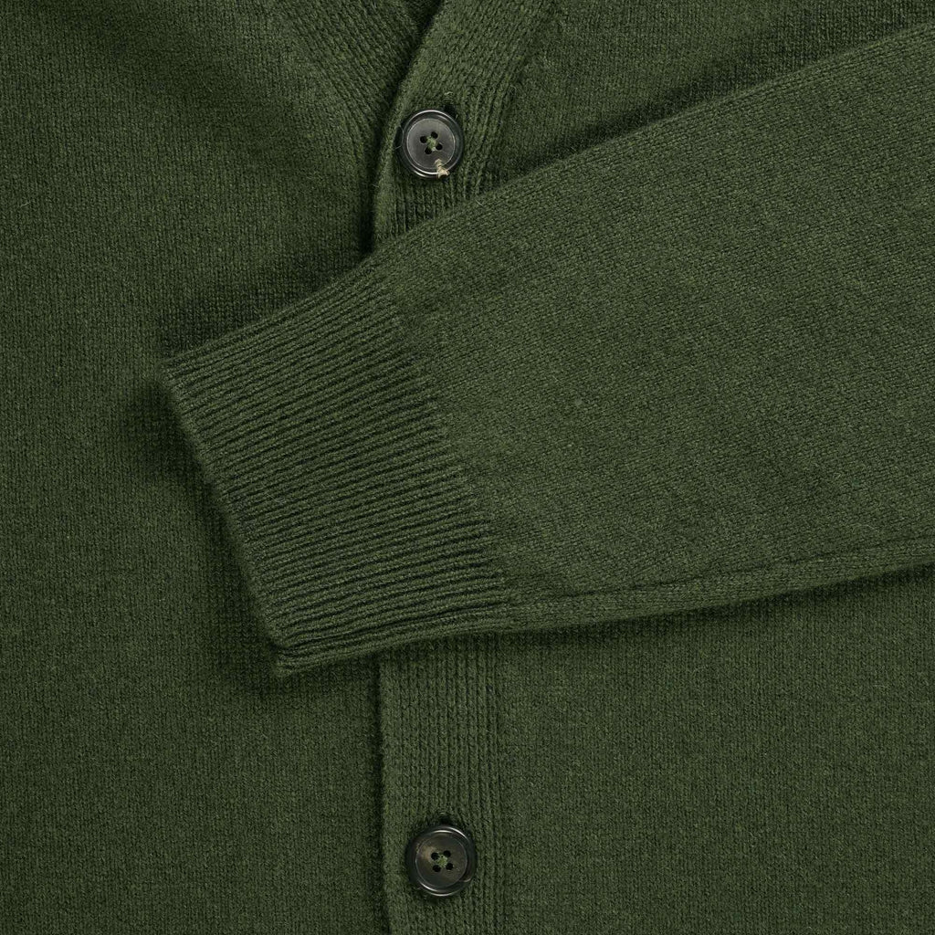 Norse Projects Adam Lambswool Cardigan - Army Green