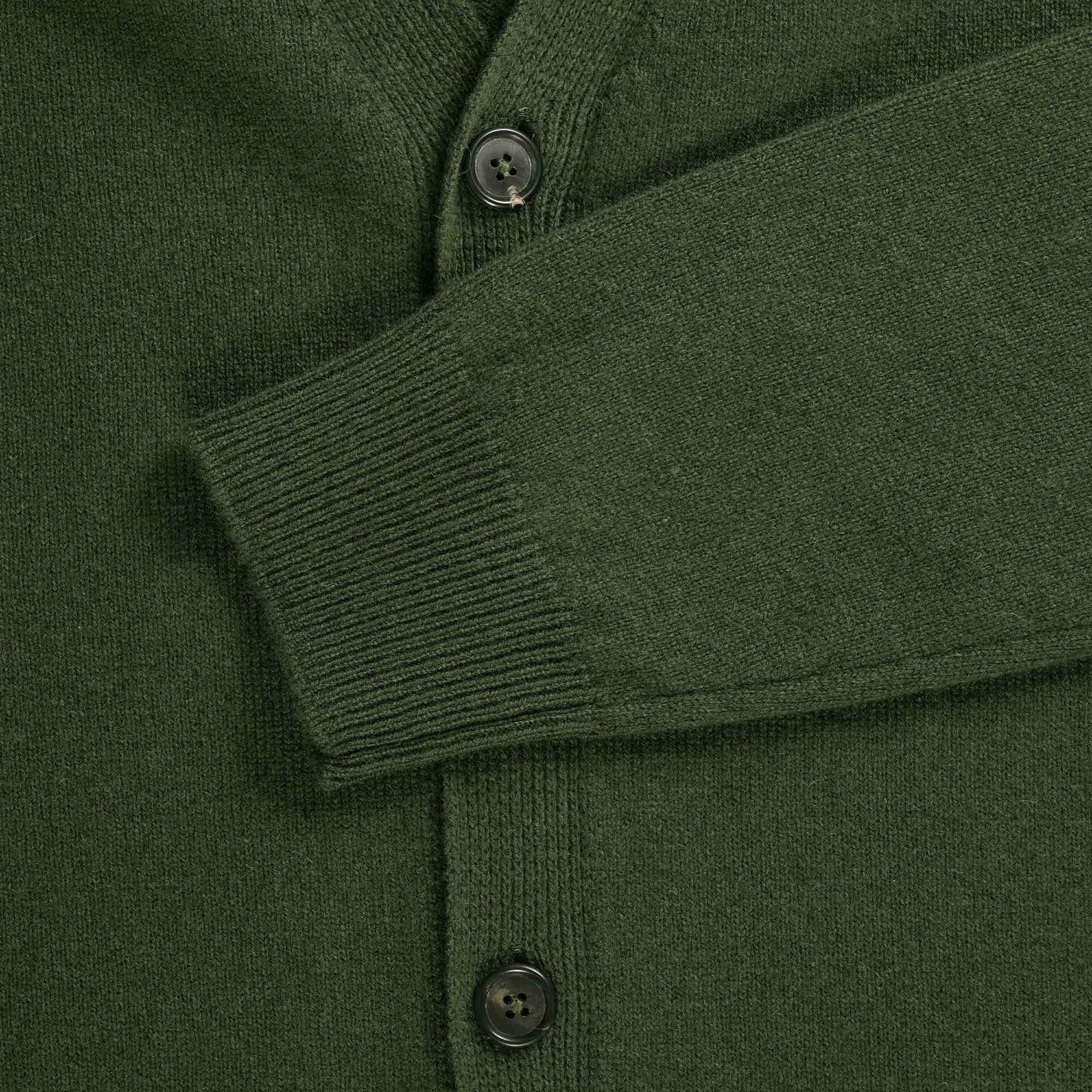 Norse Projects Adam Lambswool Cardigan - Army Green