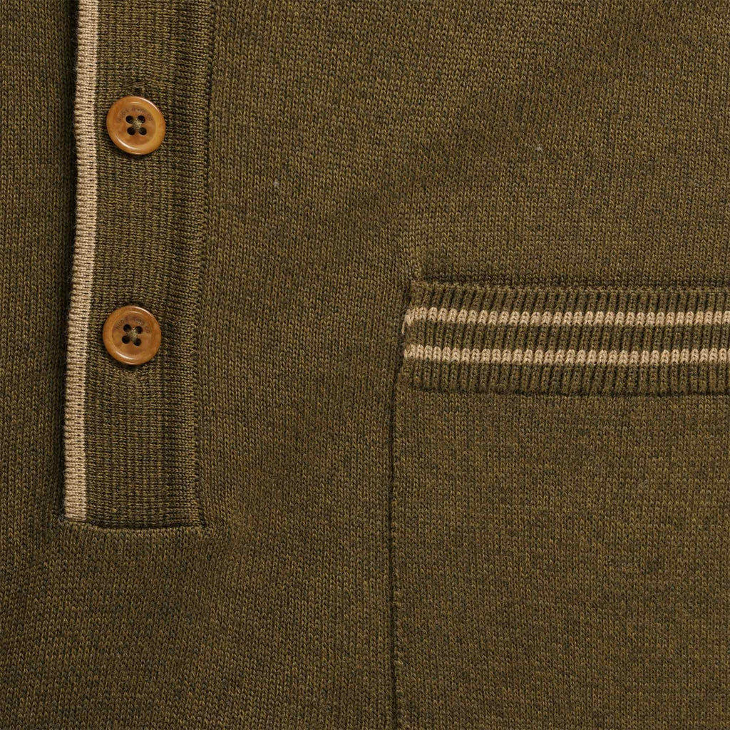 Nudie Jeans Frippe Polo Club Shirt - Olive